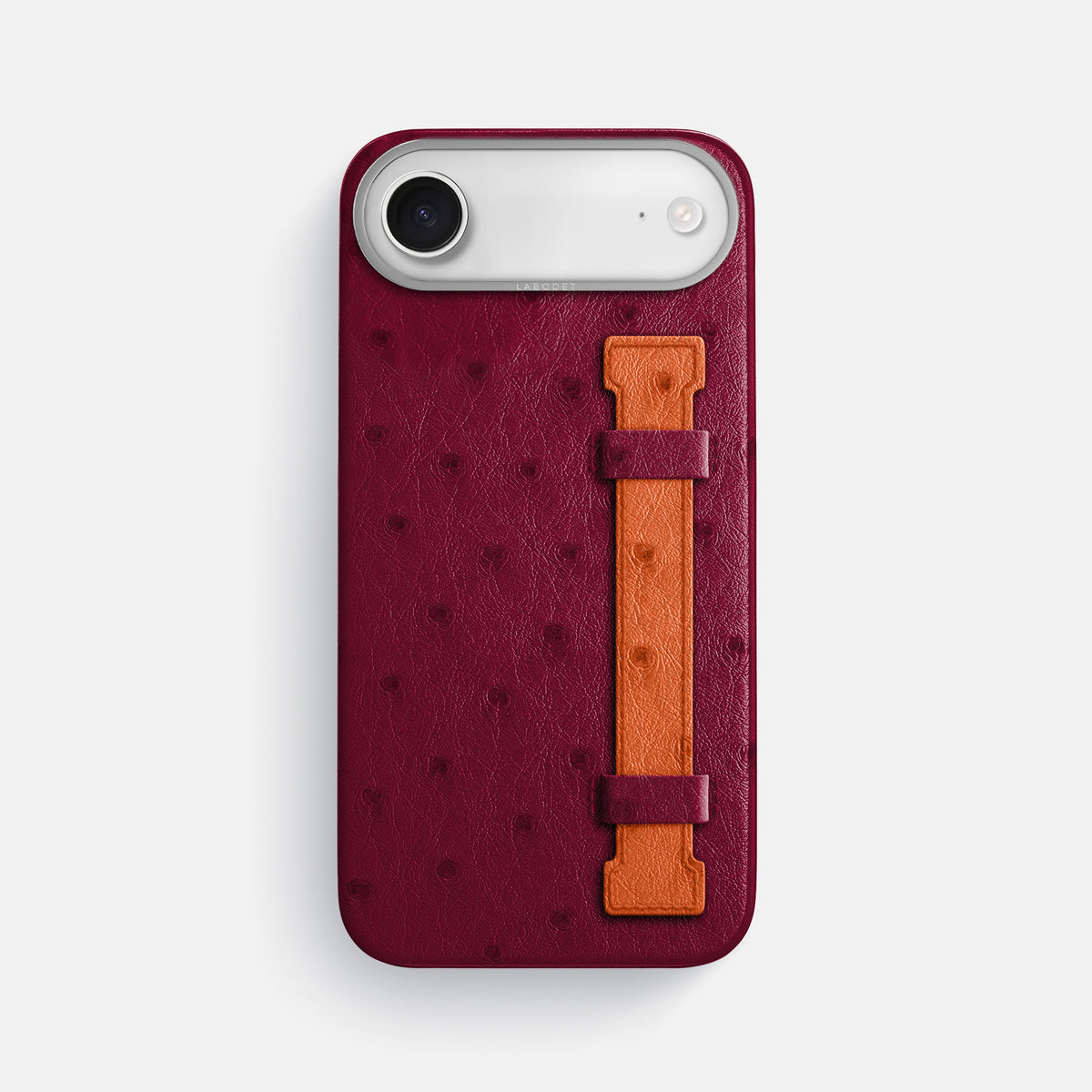 Handle Case Coloré For iPhone 17 Air In Ostrich -1 | Bordeaux-Steel