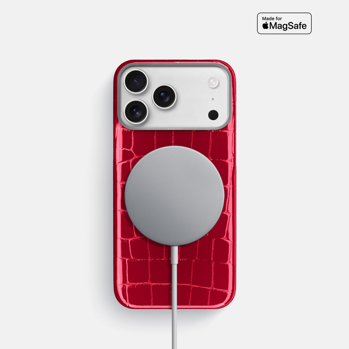 Classic Case For iPhone 18 Pro In Shiny Alligator -5 | Cherry-Steel