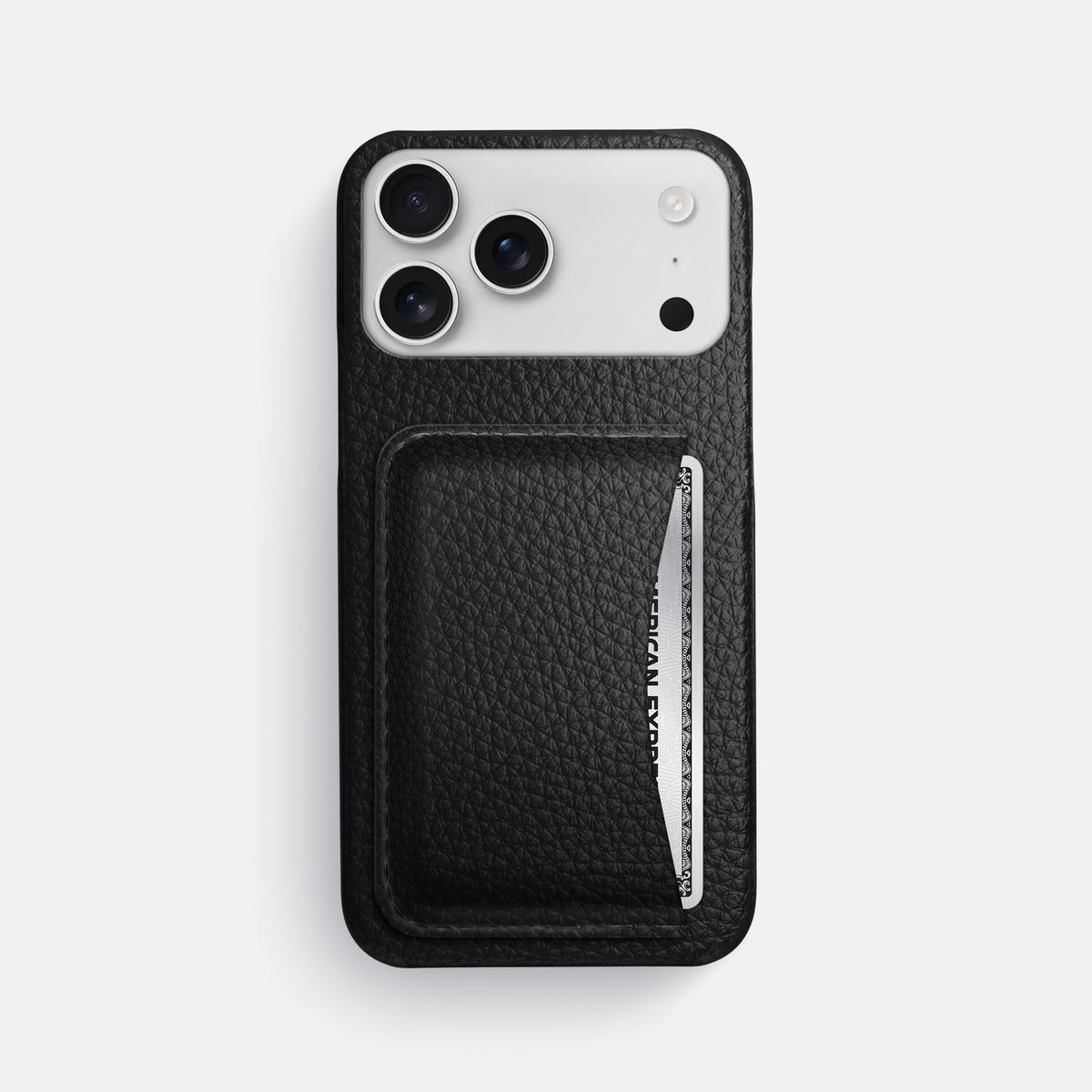 Slim Card Case For iPhone 17 Pro Max In Calf -1 | Black