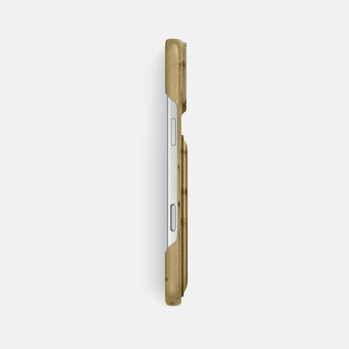 Double Card Case For iPhone 18 Pro Max In Ostrich -3 | Desert-Sand-Steel