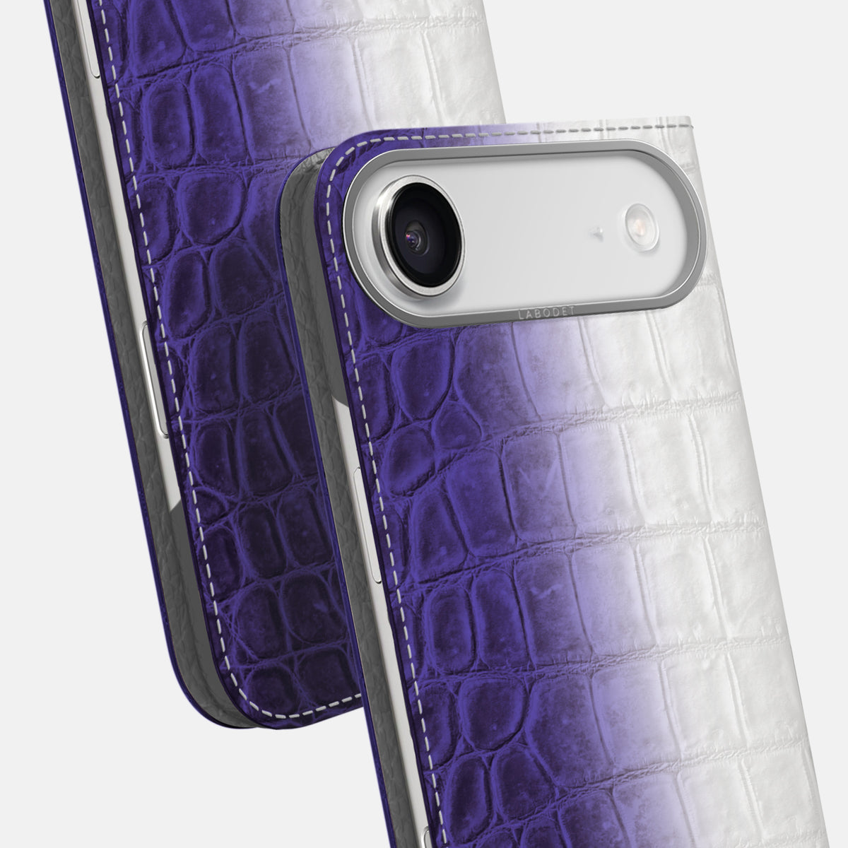 Folio Case For iPhone 17 Air In Himalayan Crocodile -5 | Purple-Steel