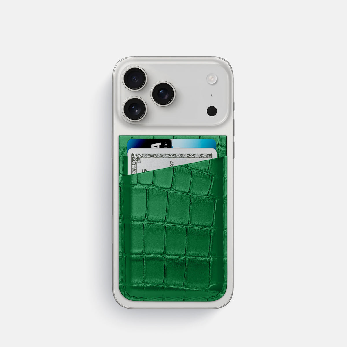 MagSafe Wallet For iPhone 17 Pro In Alligator -1 | Forest-Green