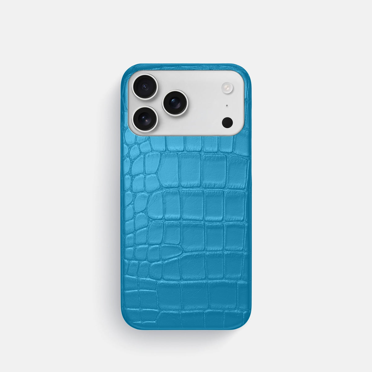 Slim Case For iPhone 18 Pro In Alligator -1 | Curaçao-Blue