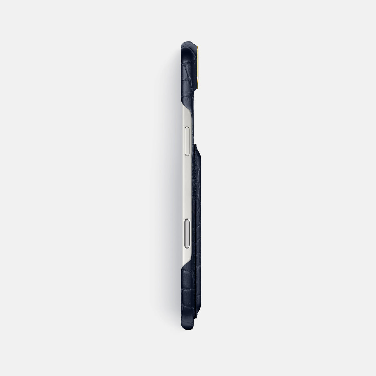 Double Card Case For iPhone 17 Air In Alligator -3 | Navy-Blue-Gold