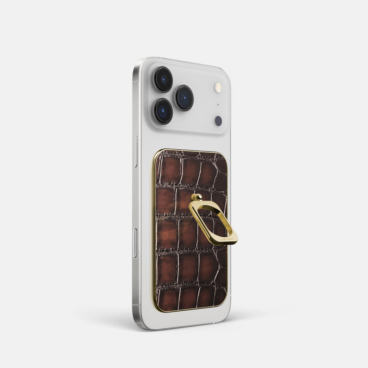 MagSafe Ring For iPhone 17 Pro In Patina Alligator -1 | Havana-Brown-Gold