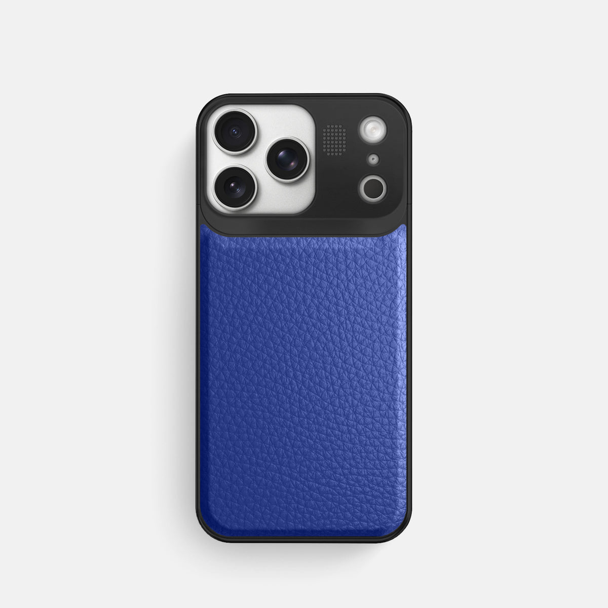 Metal Case For iPhone 17 Pro In Calf -1 | Royal-Blue-Black