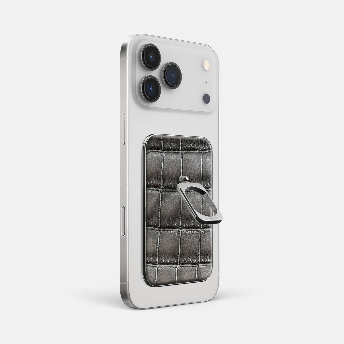 MagSafe Ring For iPhone 17 Pro Max In Patina Alligator -1 | Grey-Steel