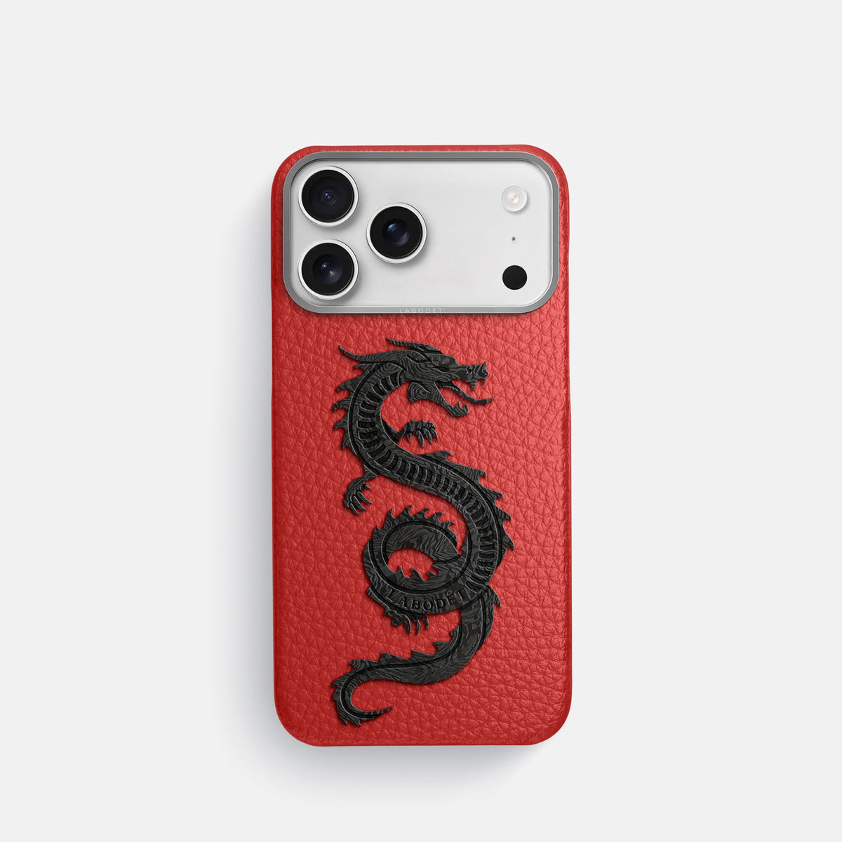 Classic Case With Carbon Dragon For iPhone 18 Pro In Calf -1 | Red-Steel