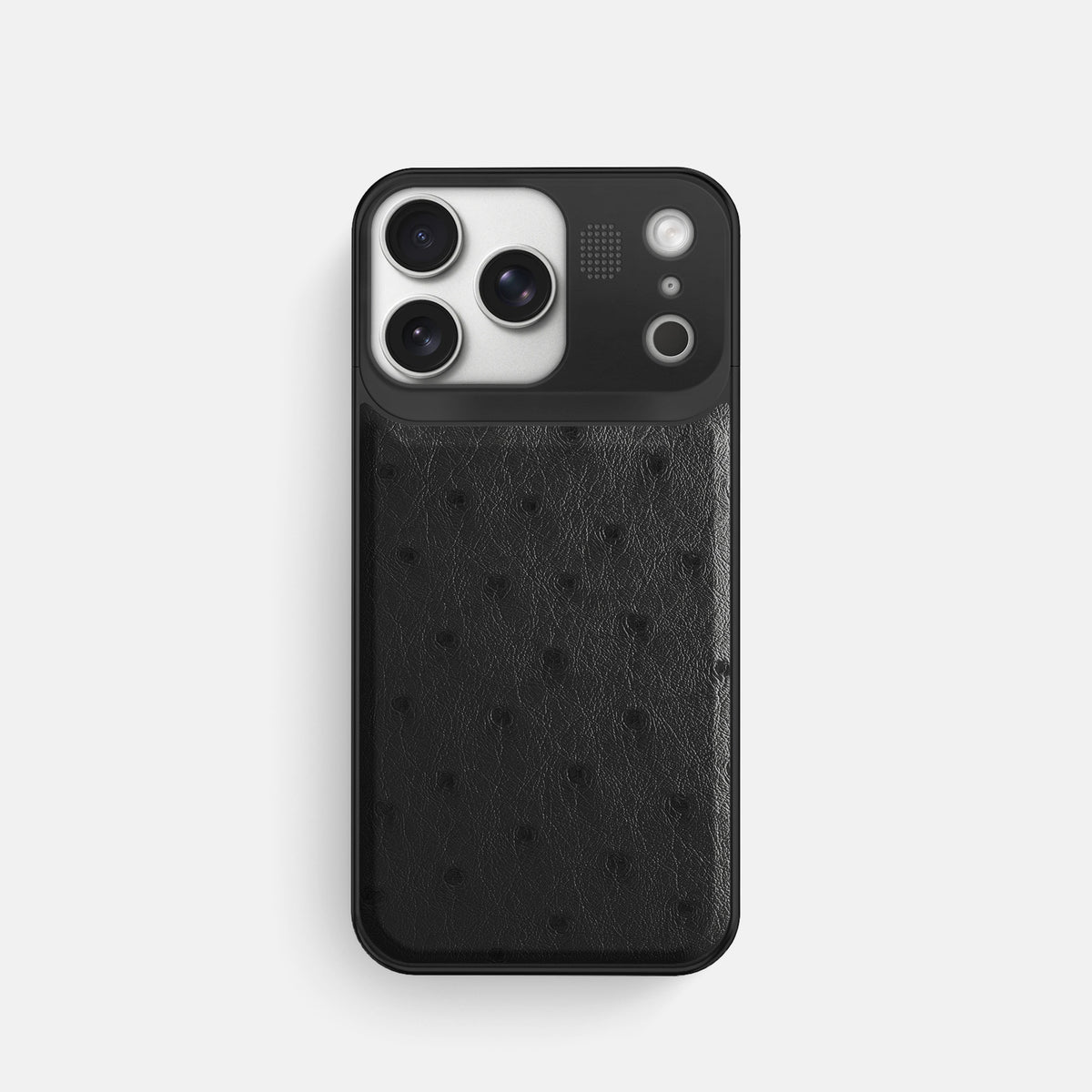 Metal Case For iPhone 17 Pro In Ostrich -1 | Black-Black
