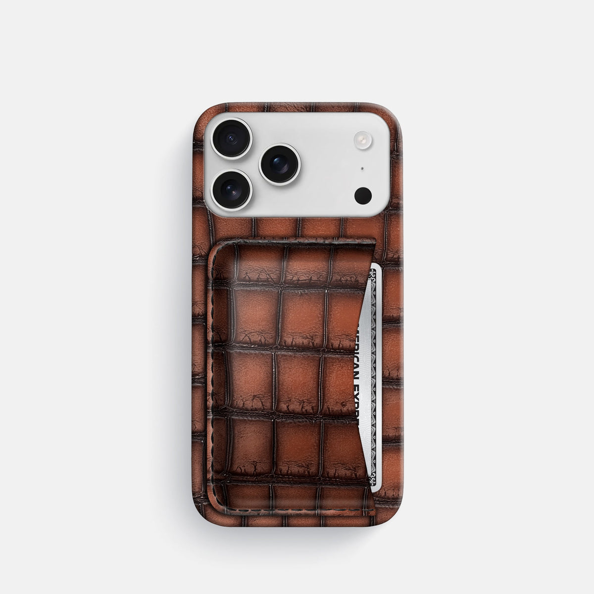 Slim Card Case For iPhone 18 Pro In Patina Alligator -1 | Baobab