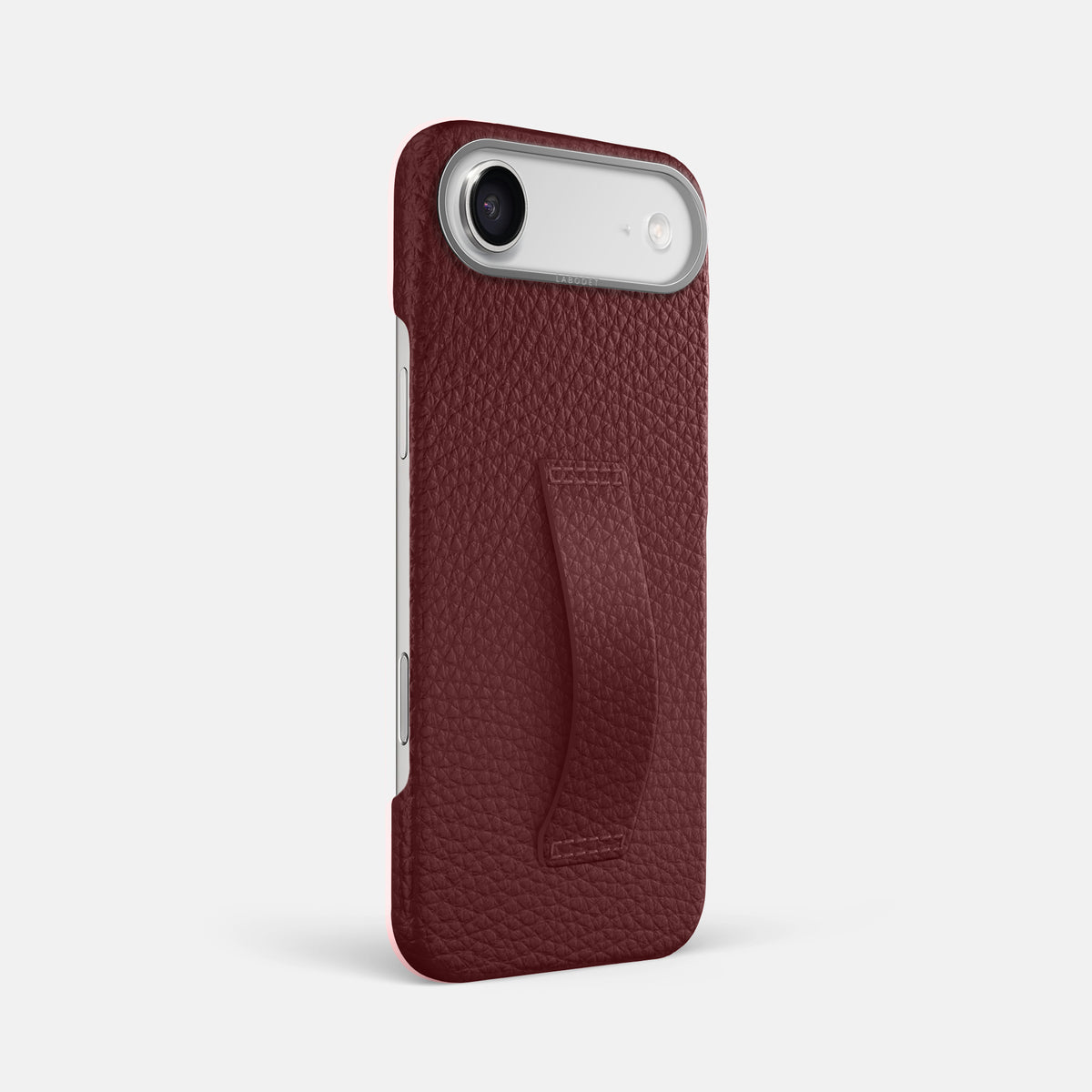 Finger Case For iPhone 17 Air In Calf -2 | Bordeaux-Steel