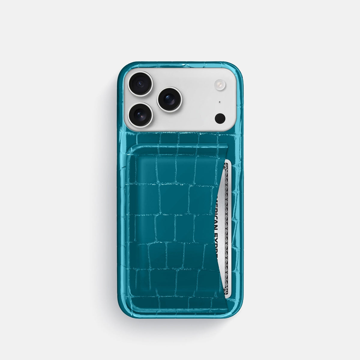 Slim Card Case For iPhone 18 Pro In Shiny Alligator -1 | Curacao
