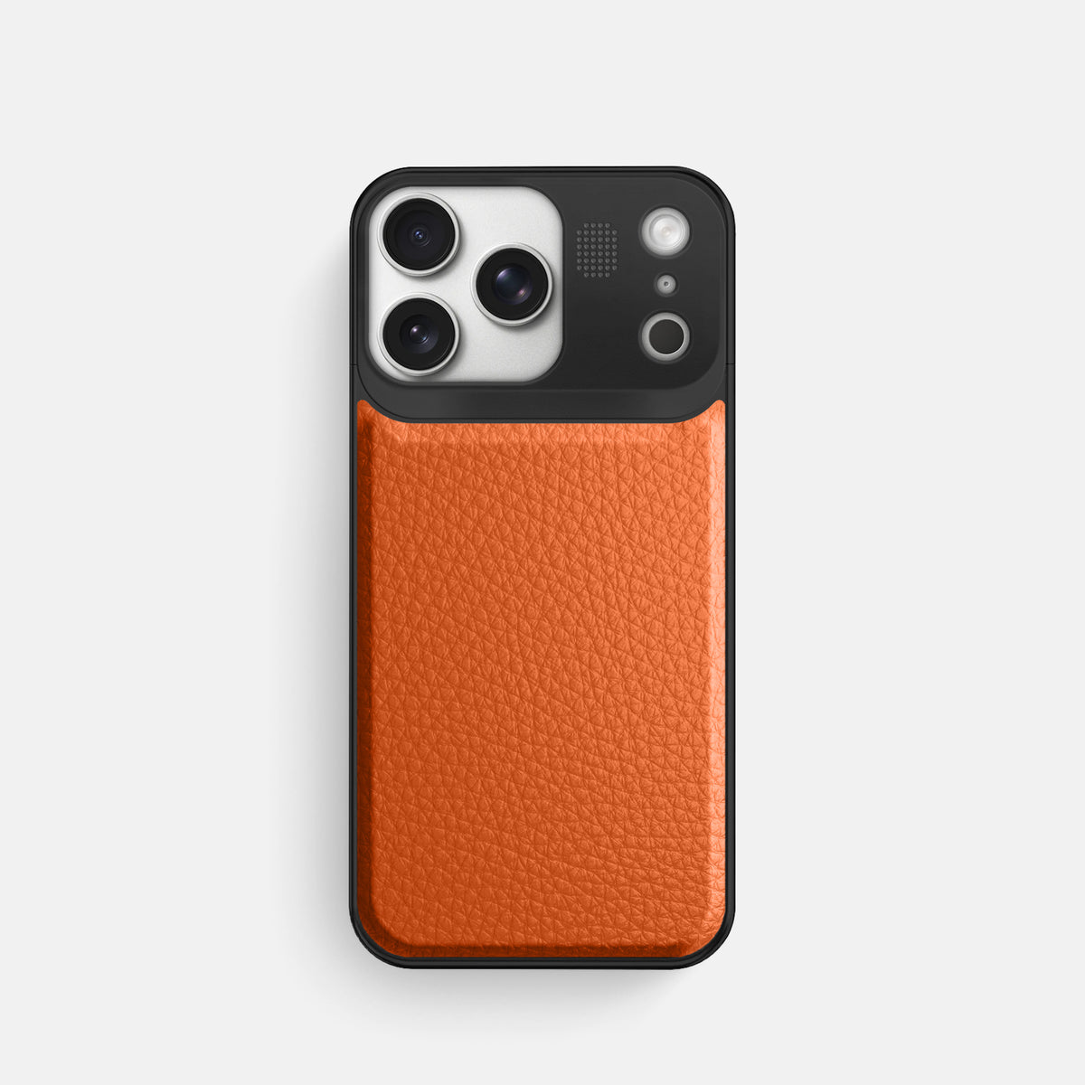 Metal Case For iPhone 17 Pro In Calf -1 | Orange-Black
