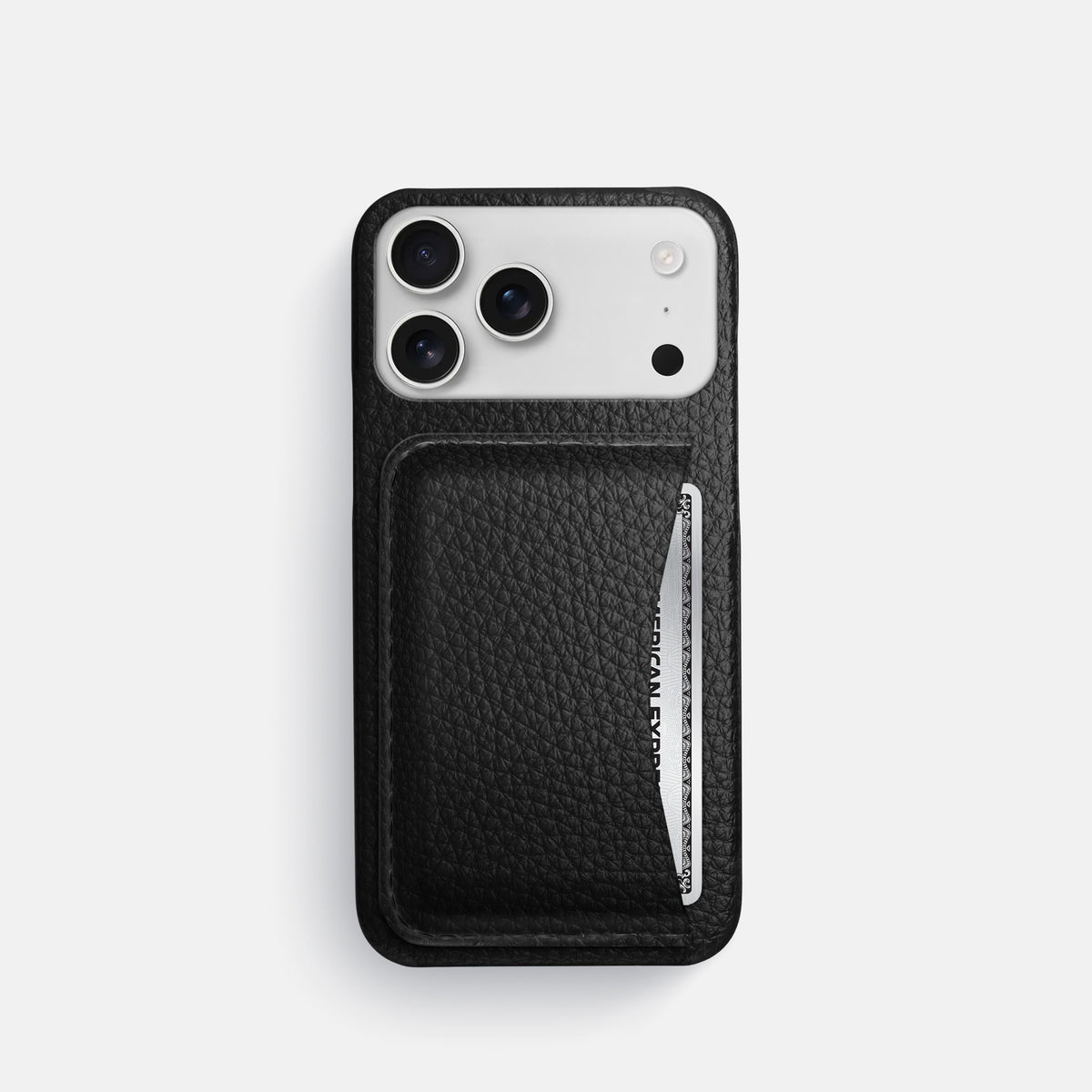 Slim Card Case For iPhone 17 Pro In Calf -1 | Black