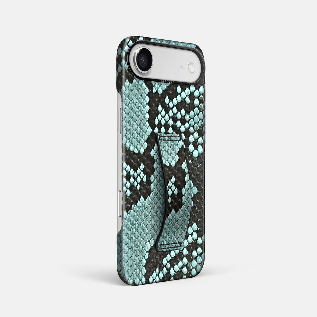 Finger Case For iPhone 17 Air In Deluxe Python -2 | Blue-Lagoon-Black