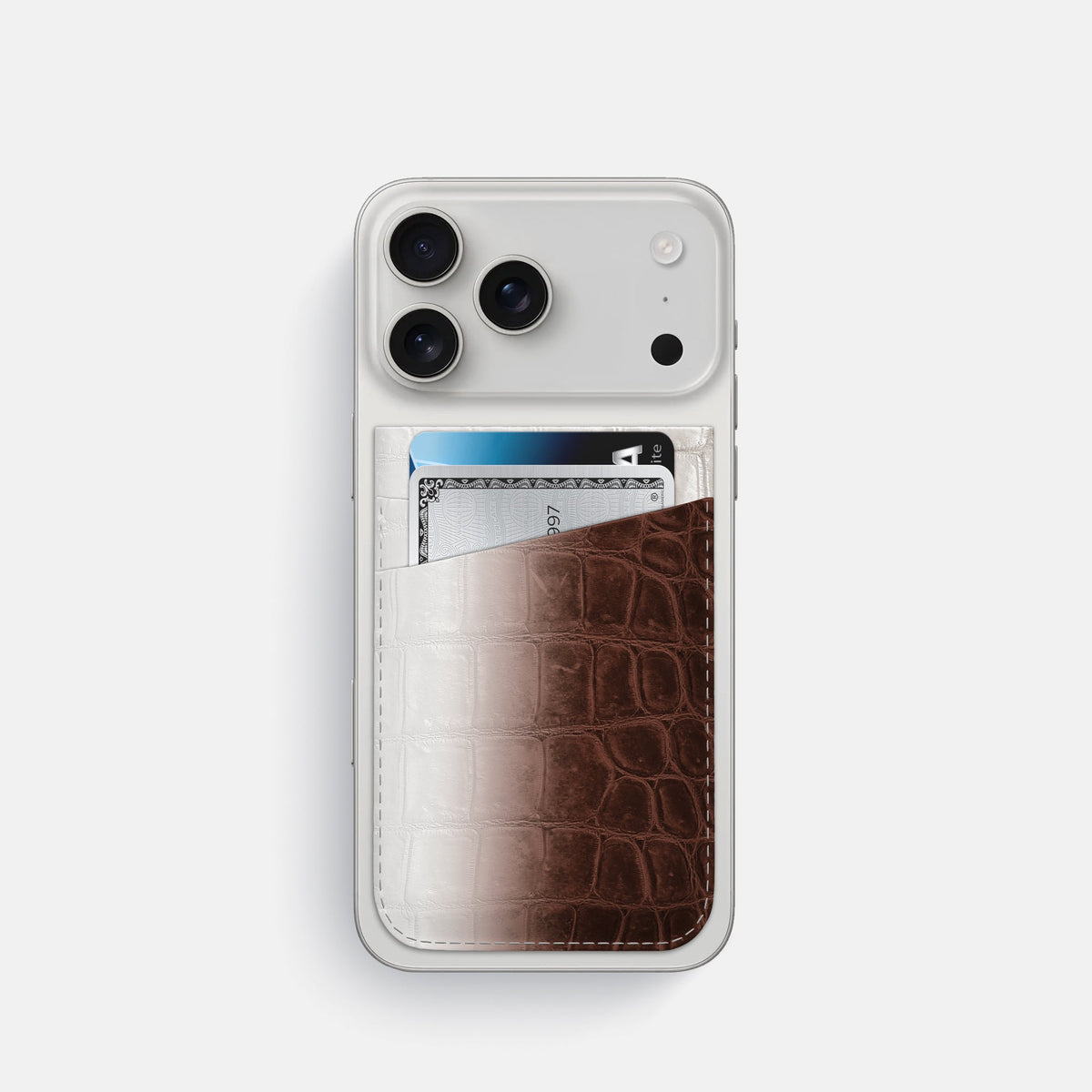 MagSafe Wallet For iPhone 18 Pro In Himalayan Crocodile -1 | Dark-Brown