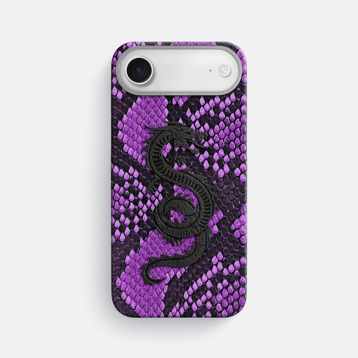 Classic Case With Carbon Dragon For iPhone 17 Air In Deluxe Python -1 | Purple-Steel