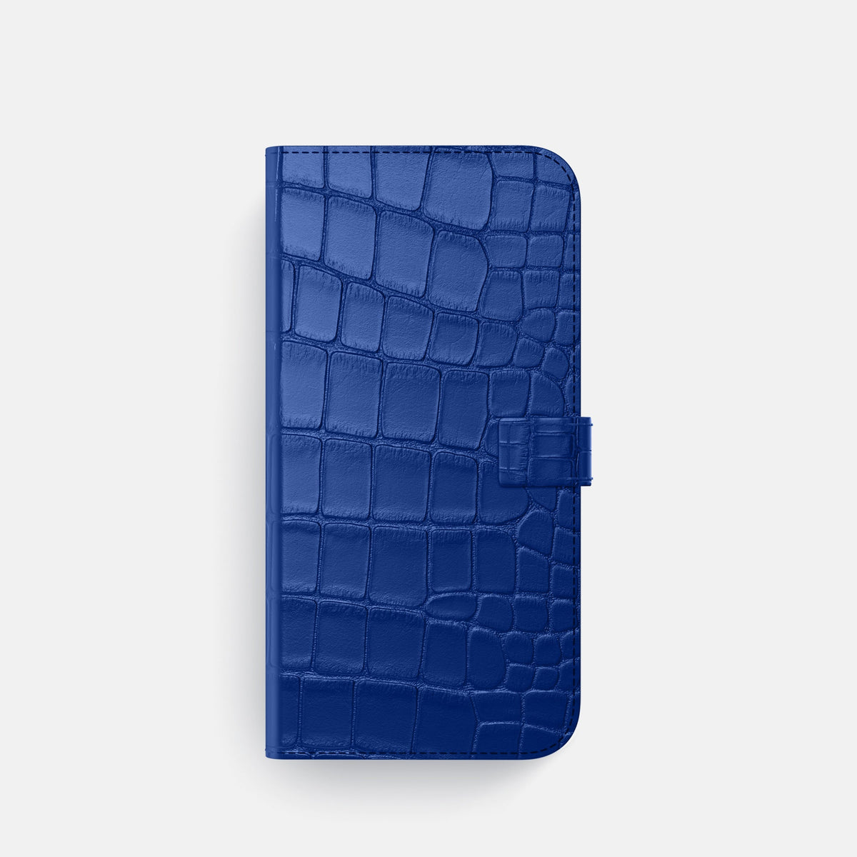 Folio Case with Clasp For iPhone 18 Pro In Alligator -4 | Royal-Blue-Steel