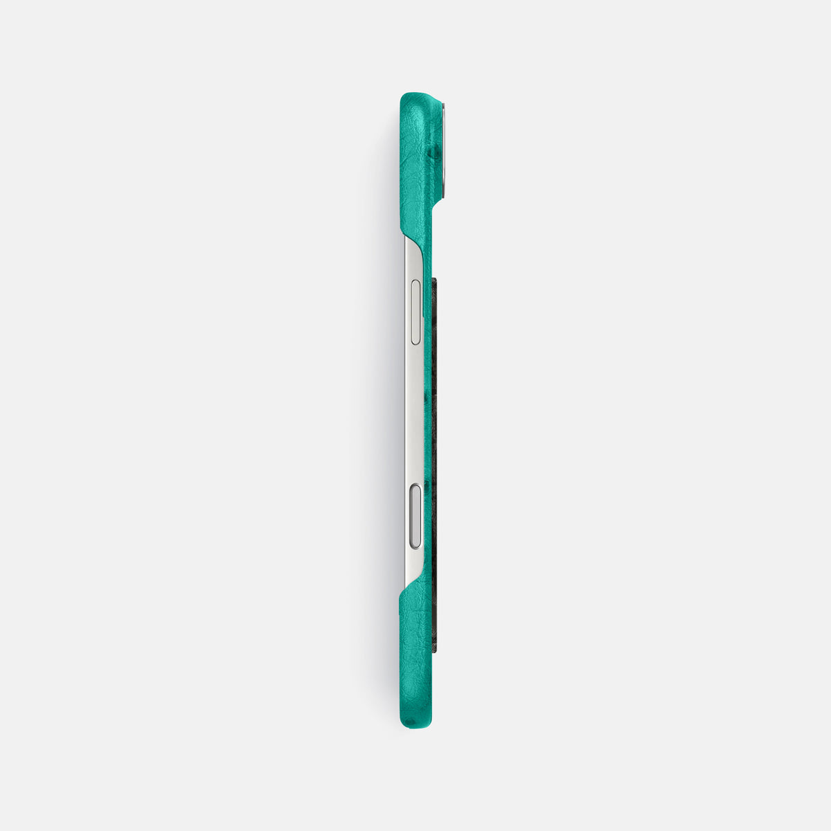 Classic Case With Carbon Dragon For iPhone 17 Air In Ostrich -3 | Turquoise-Steel