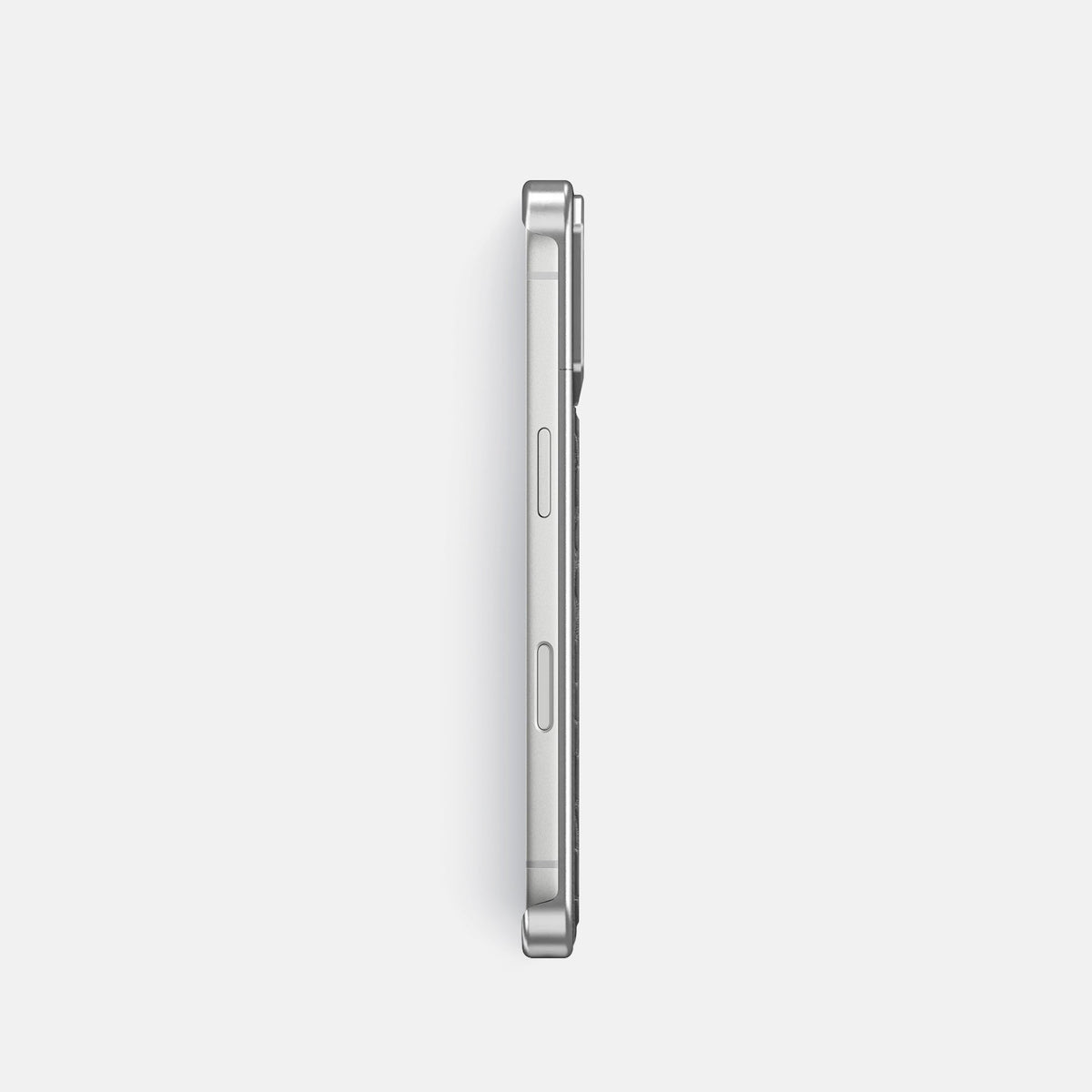 Metal Case For iPhone 18 Pro In Alligator -3 | Grey-Steel