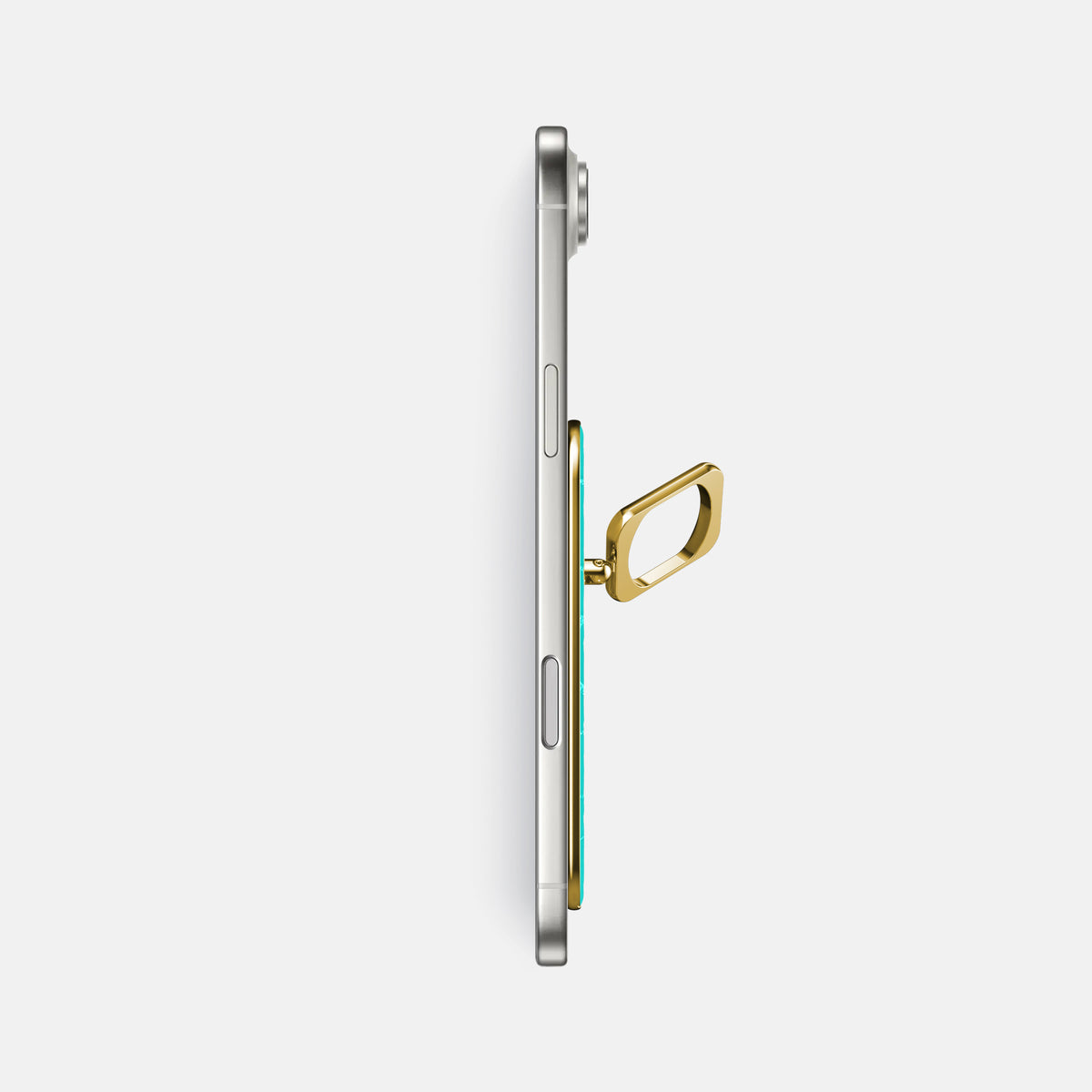 MagSafe Ring For iPhone 17 Air In Shiny Alligator -3 | Mint-Gold