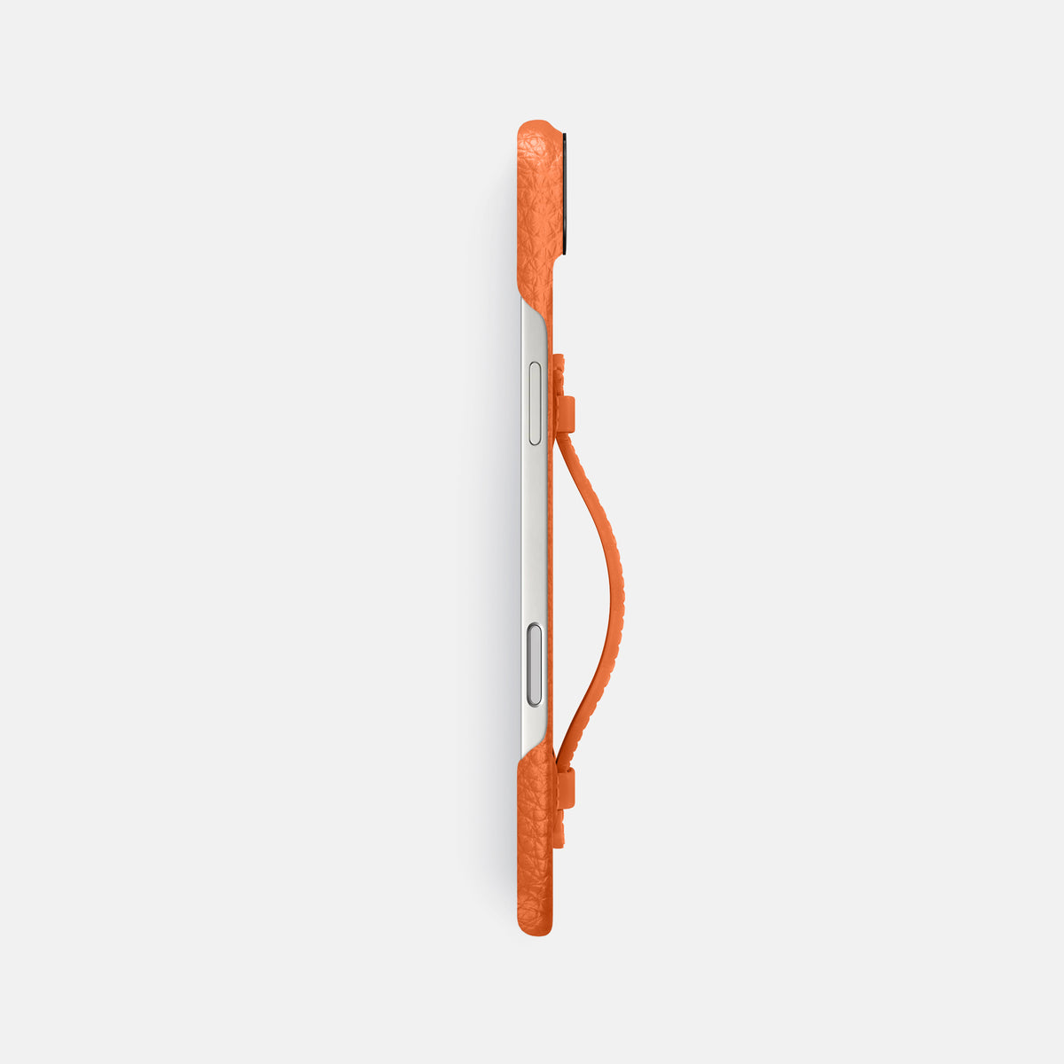 Center Handle For iPhone 17 Air In Calf -2 | Orange-Black