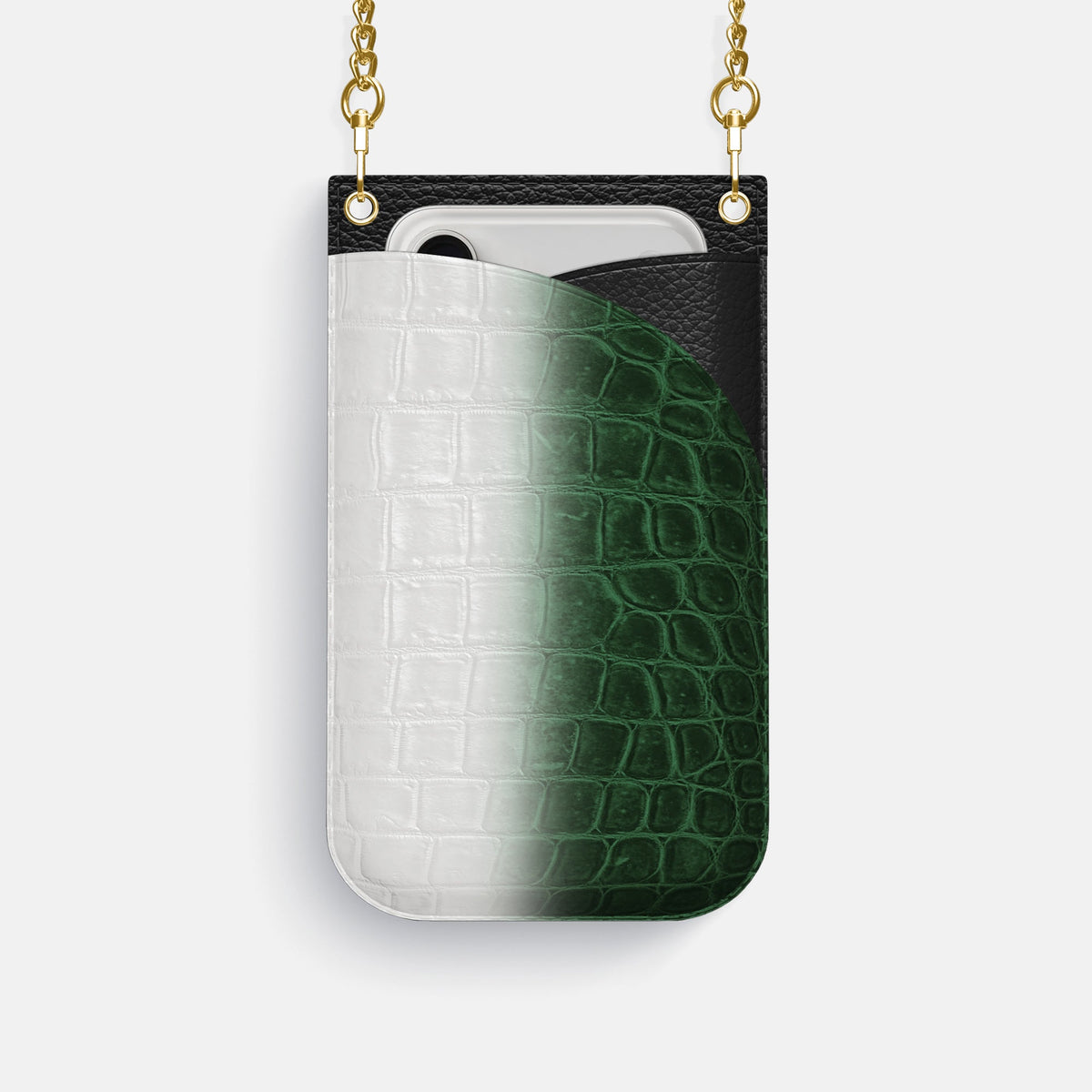 Crossbody Bag For iPhone 17 Pro In Himalayan Crocodile