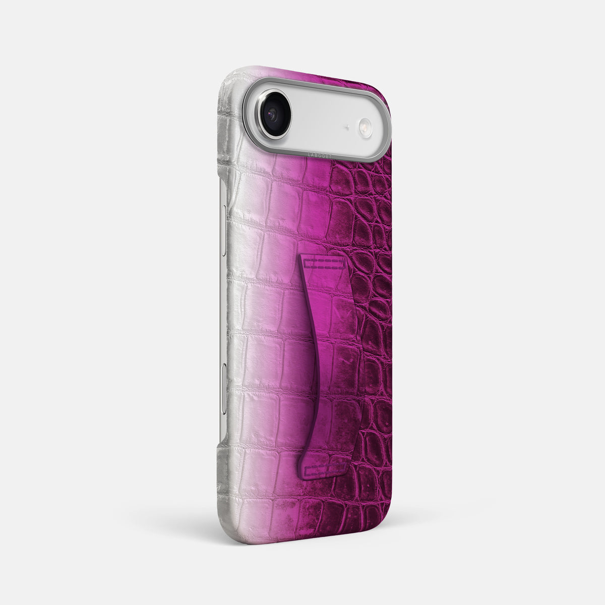 Finger Case For iPhone 17 Air In Himalayan Crocodile -2 | Fuchsia-Steel