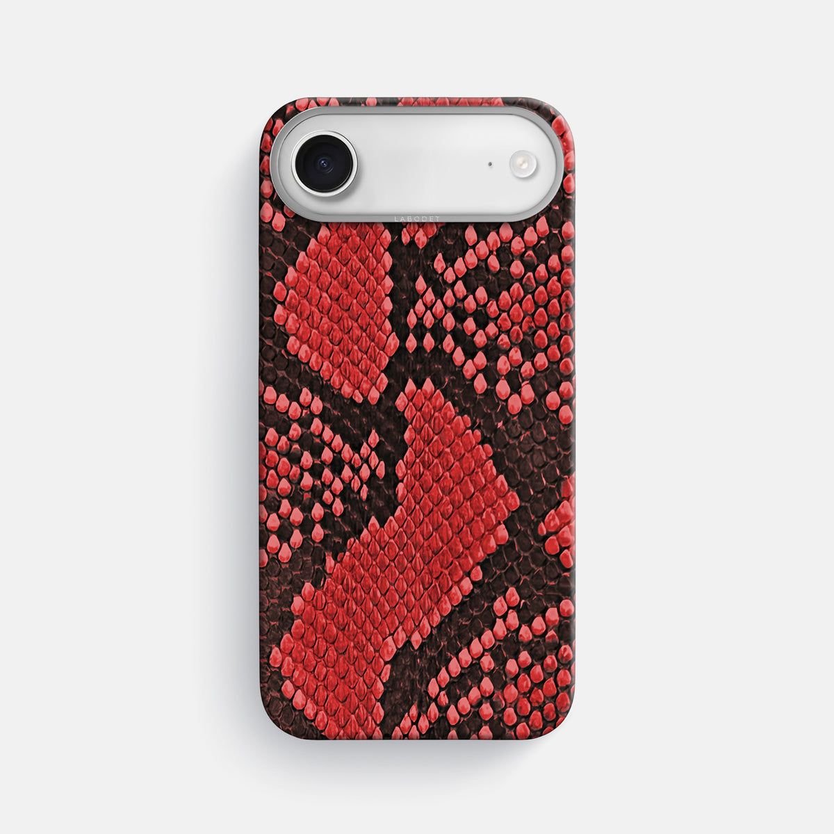 Classic Case For iPhone 17 Air In Deluxe Python -1 | Red-Steel