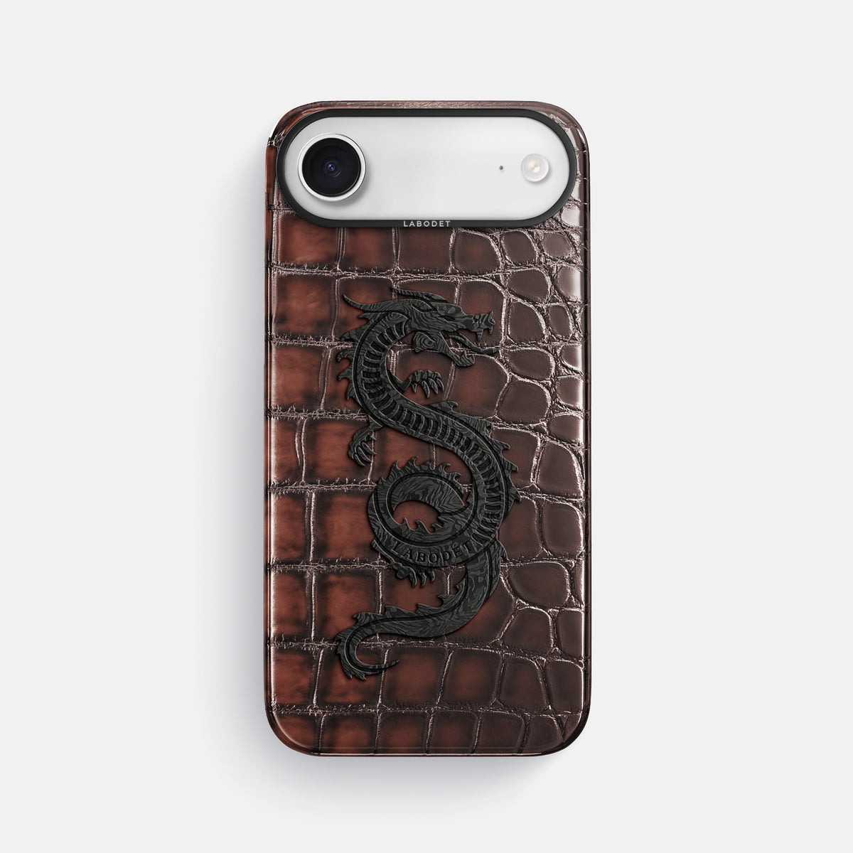 Classic Case With Carbon Dragon For iPhone 17 Air In Patina Alligator -1 | Havana-Brown-Black
