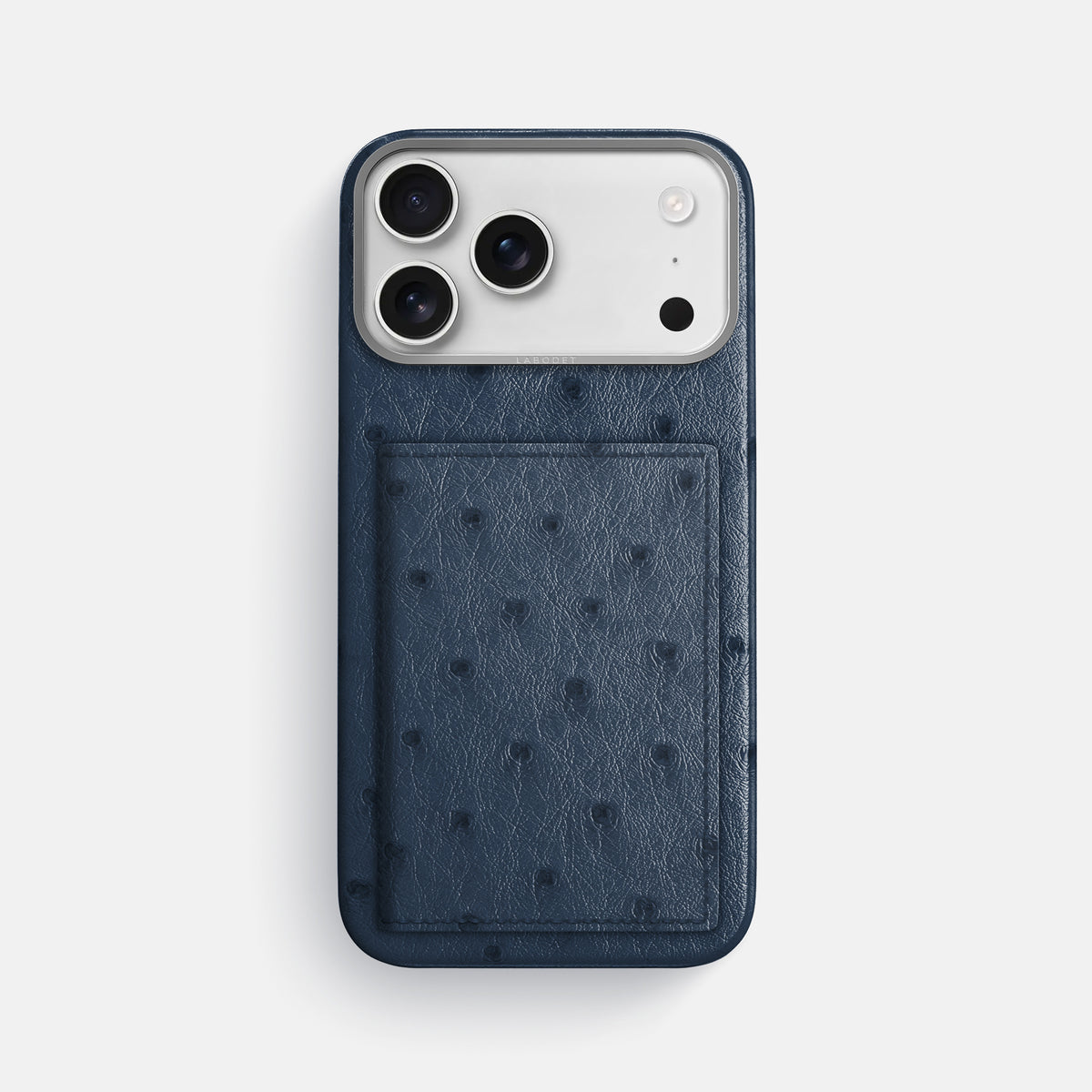 Bi-Fold Case For iPhone 17 Pro Max In Ostrich -1 | Navy-Blue-Steel
