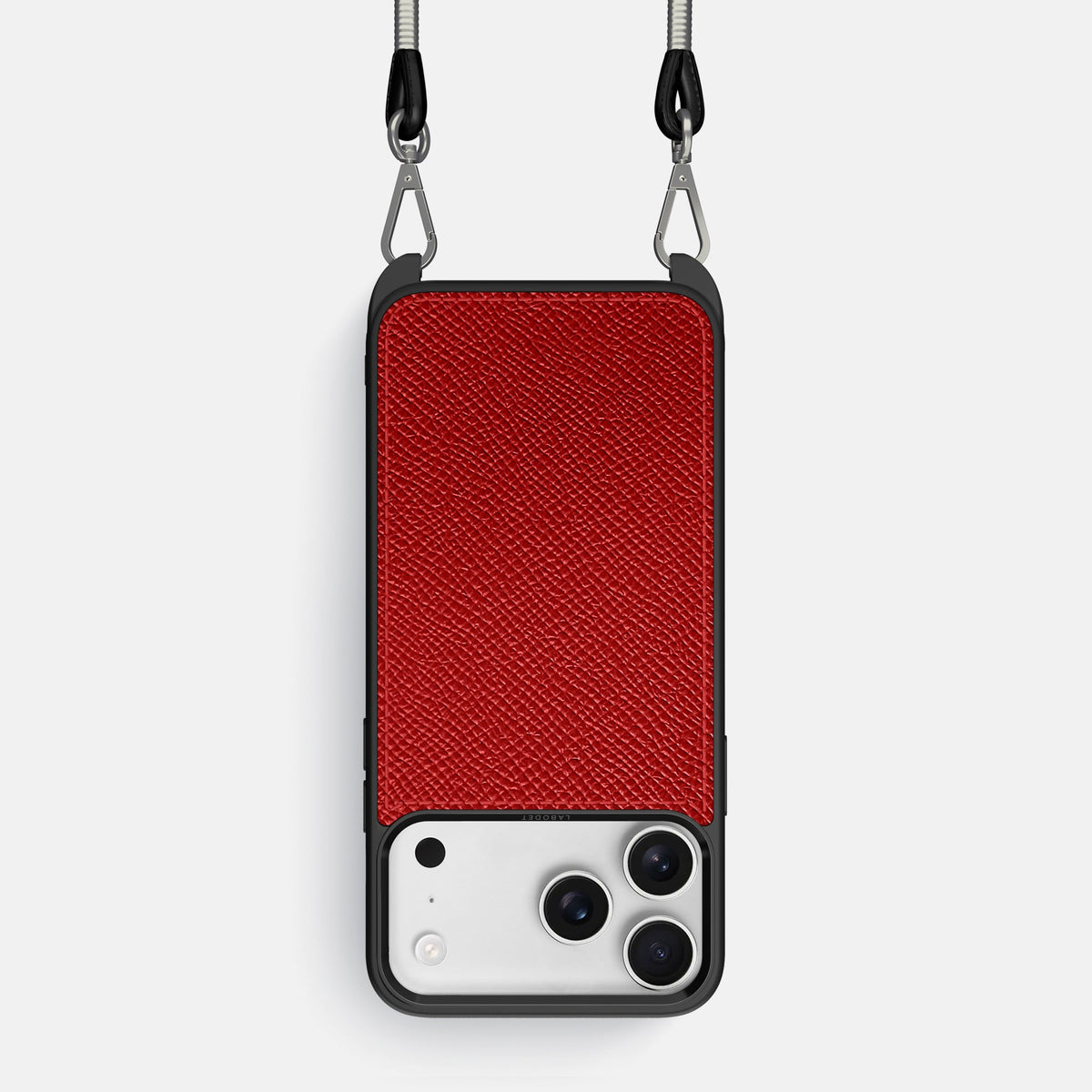 Crossbody Sport Case For iPhone 18 Pro In Epsom-Style Calf -1 | Red