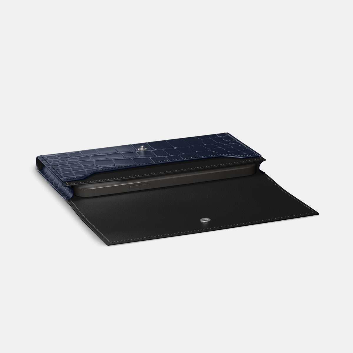 Wallet Case For iPhone 17 Air In Alligator -4 | Navy-Blue