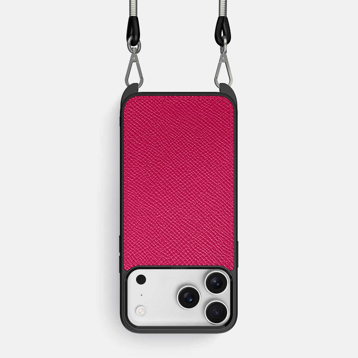 Crossbody Sport Case For iPhone 17 Pro In Epsom-Style Calf -1 | Fuchsia