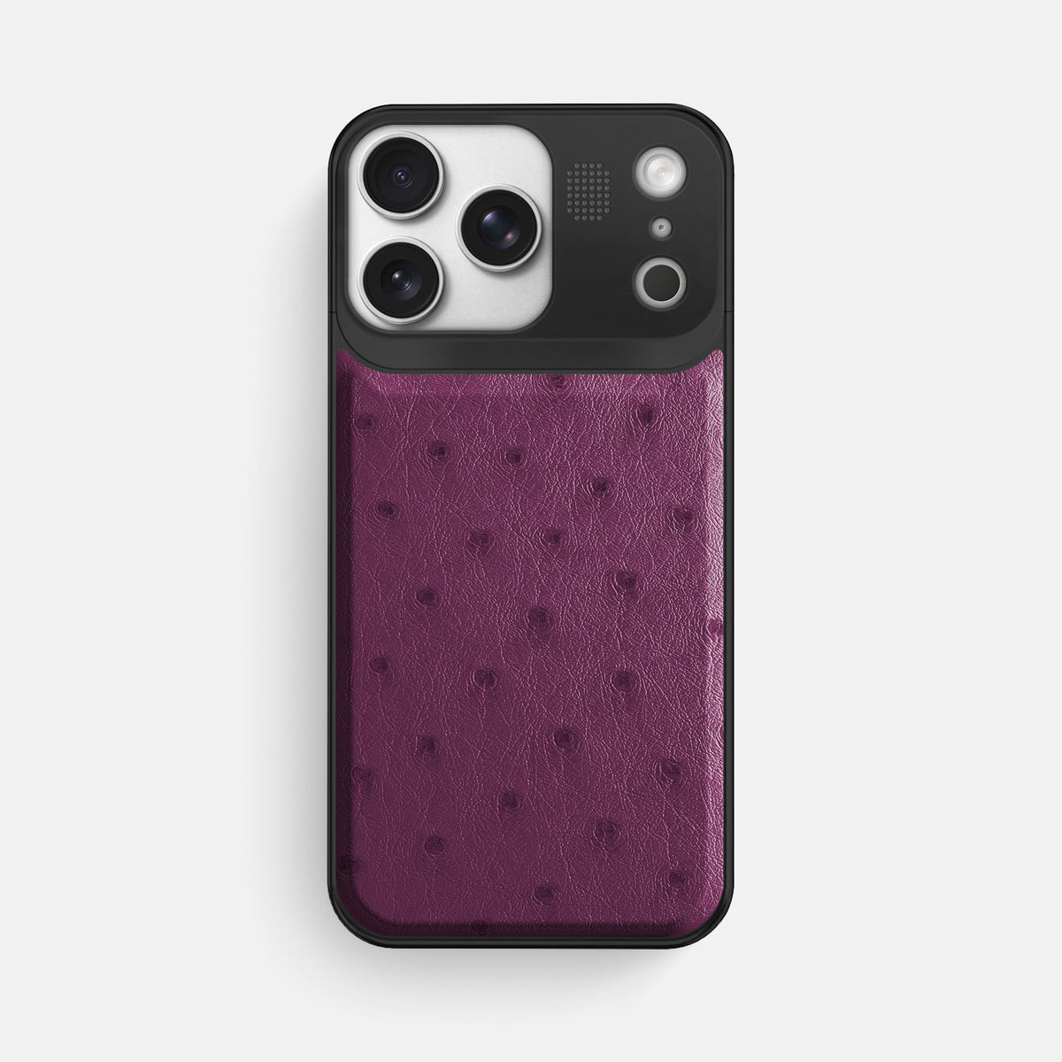 Metal Case For iPhone 17 Pro Max In Ostrich -1 | Purple-Black