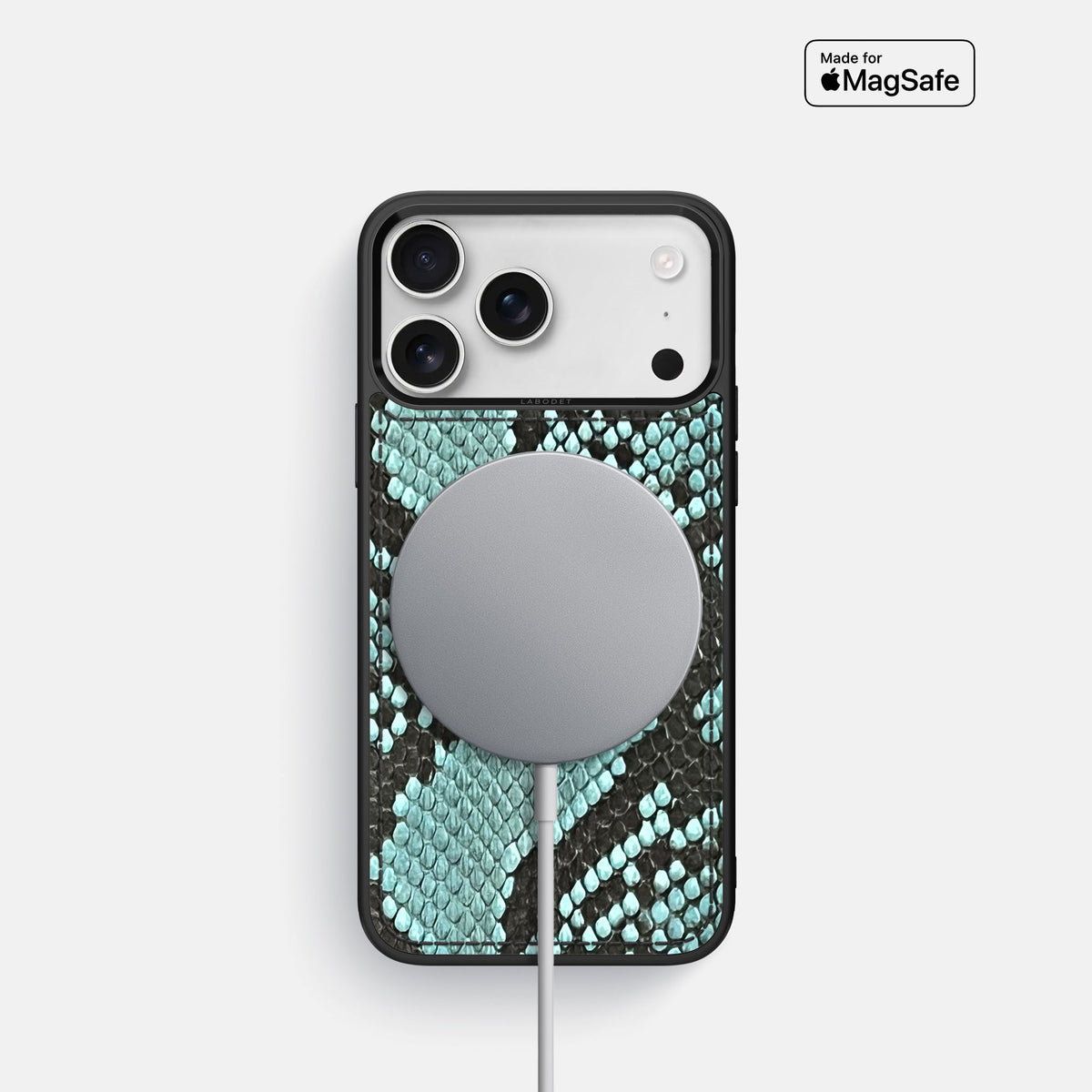 Sport Case For iPhone 18 Pro In Deluxe Python -5 | Blue-Lagoon