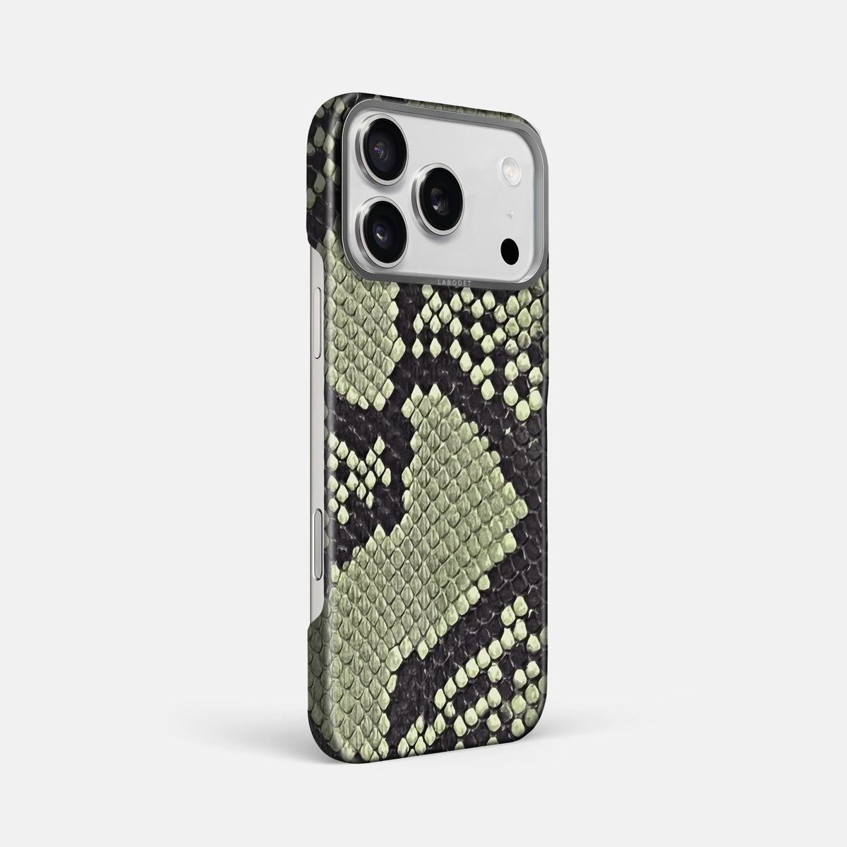 Classic Case For iPhone 17 Pro Max In Deluxe Python -2 | Army-Green-Steel