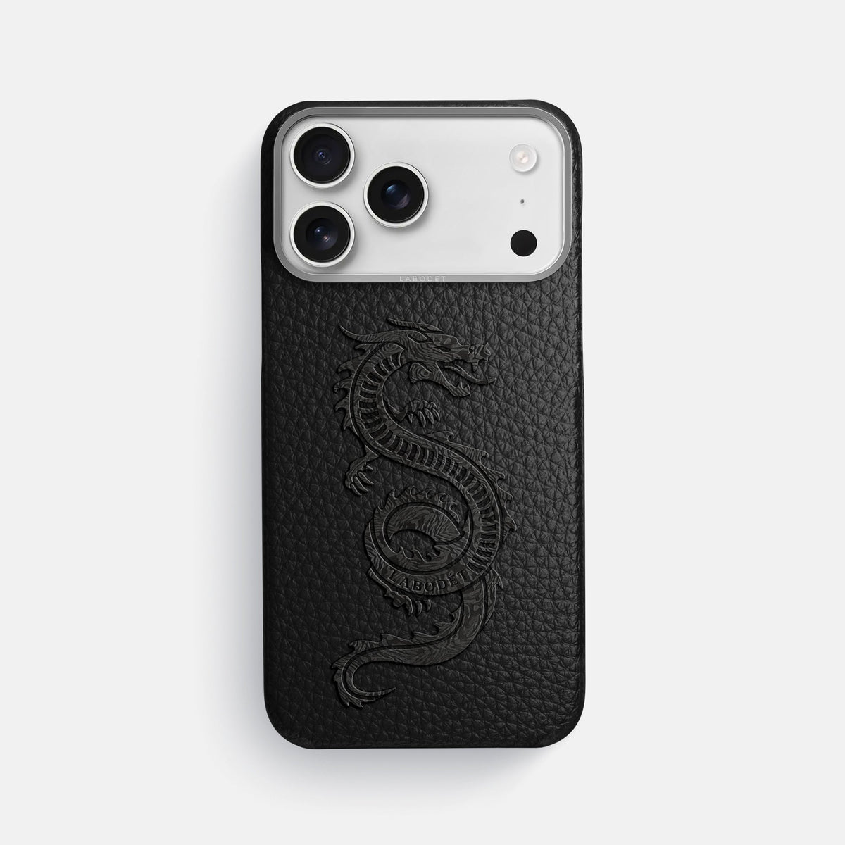 Classic Case With Carbon Dragon For iPhone 18 Pro Max In Calf -1 | Black-Steel