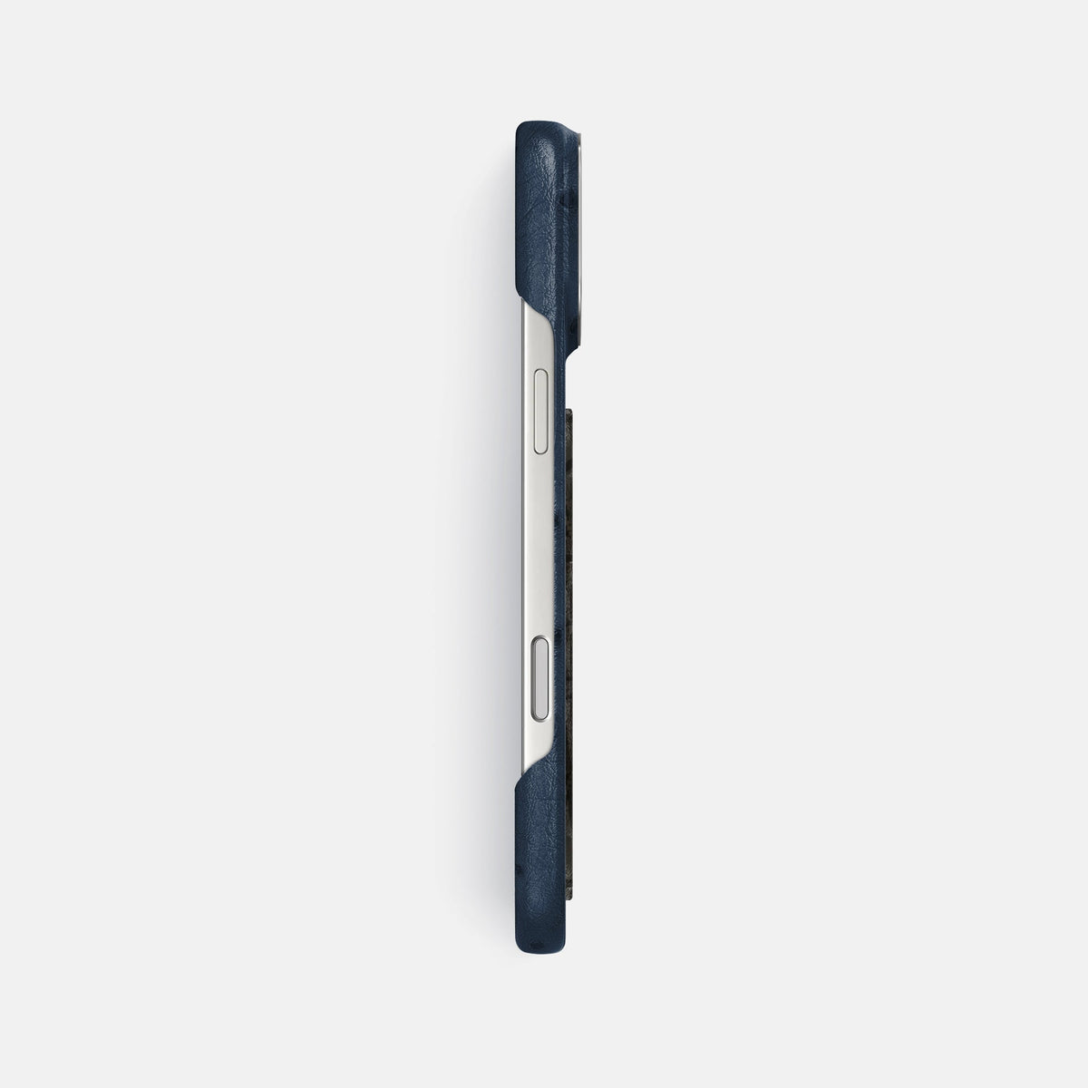 Classic Case With Carbon Dragon For iPhone 18 Pro Max In Ostrich -3 | Navy-Blue-Steel