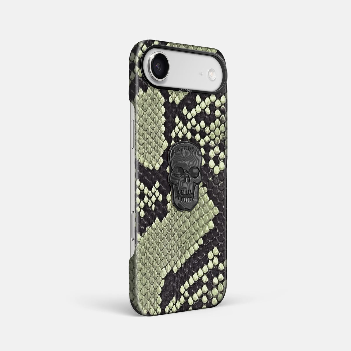 Classic Case With Carbon Skull For iPhone 17 Air In Deluxe Python -2 | Army-Green-Black