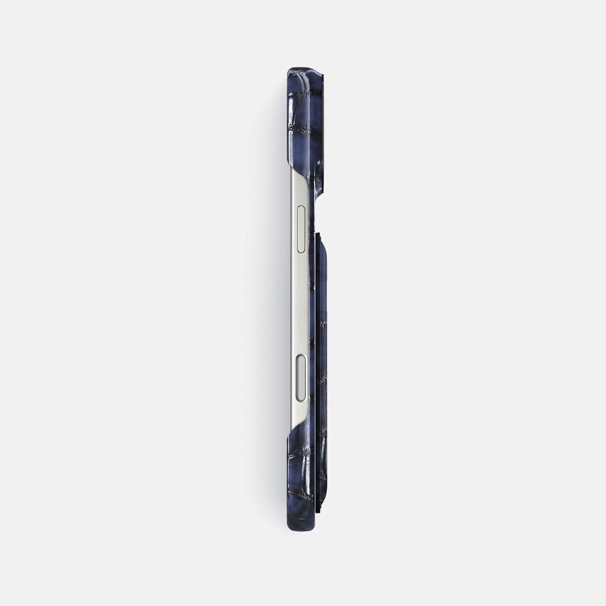 Double Card Case For iPhone 18 Pro Max In Patina Alligator -3 | Havana-Blue-Black