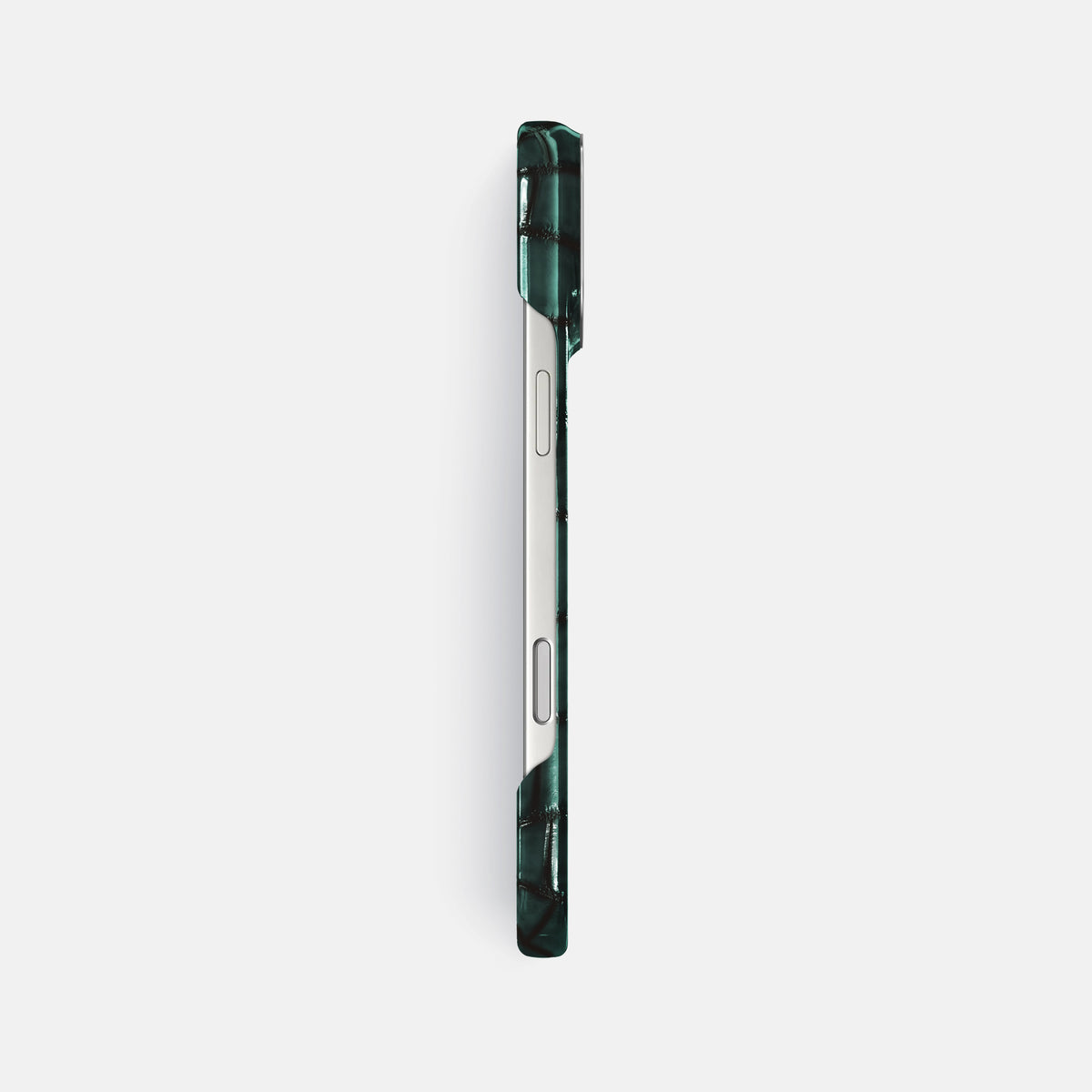 Classic Case For iPhone 17 Pro Max In Patina Alligator -3 | Green-Steel