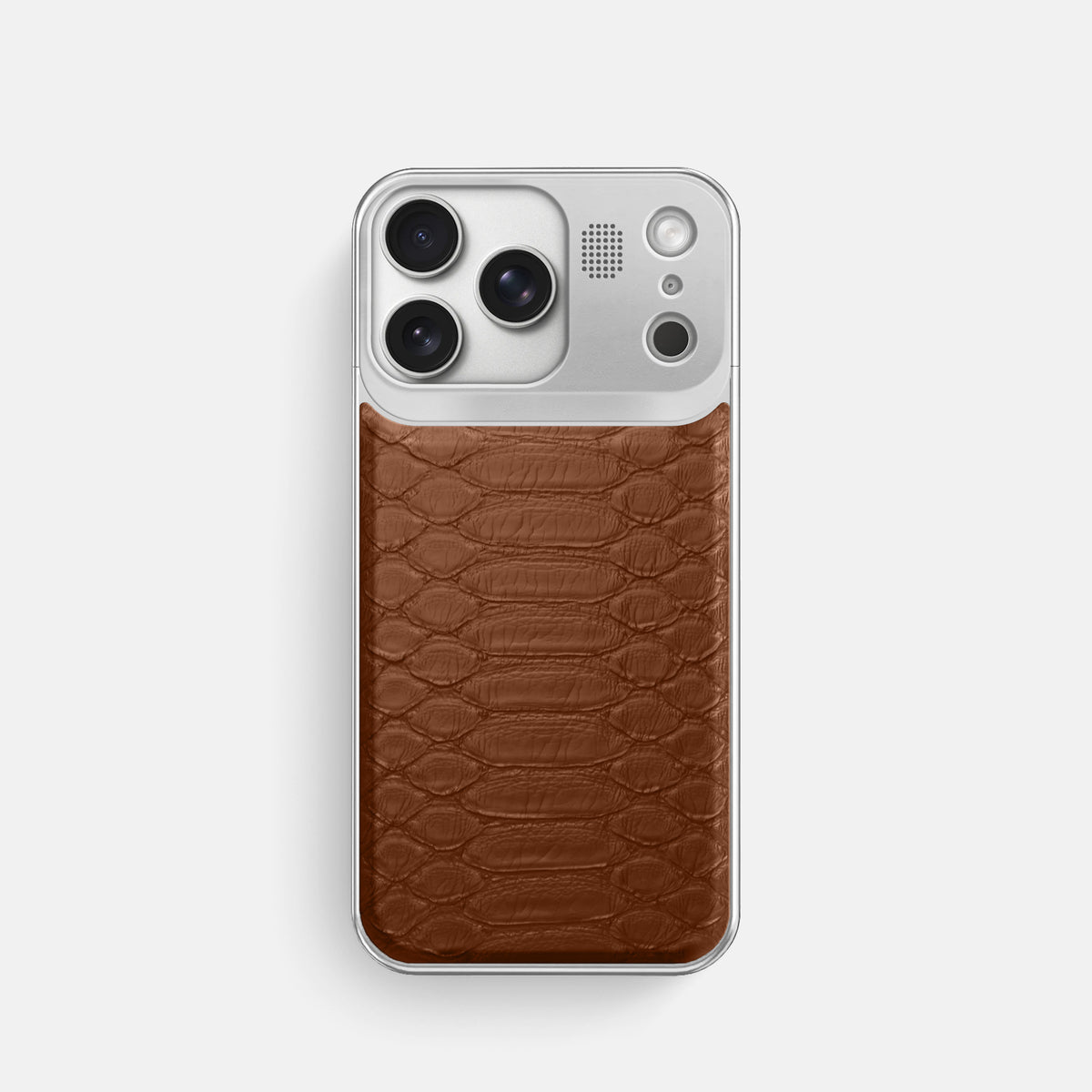 Metal Case For iPhone 17 Pro In Python -1 | Medium-Brown-Steel