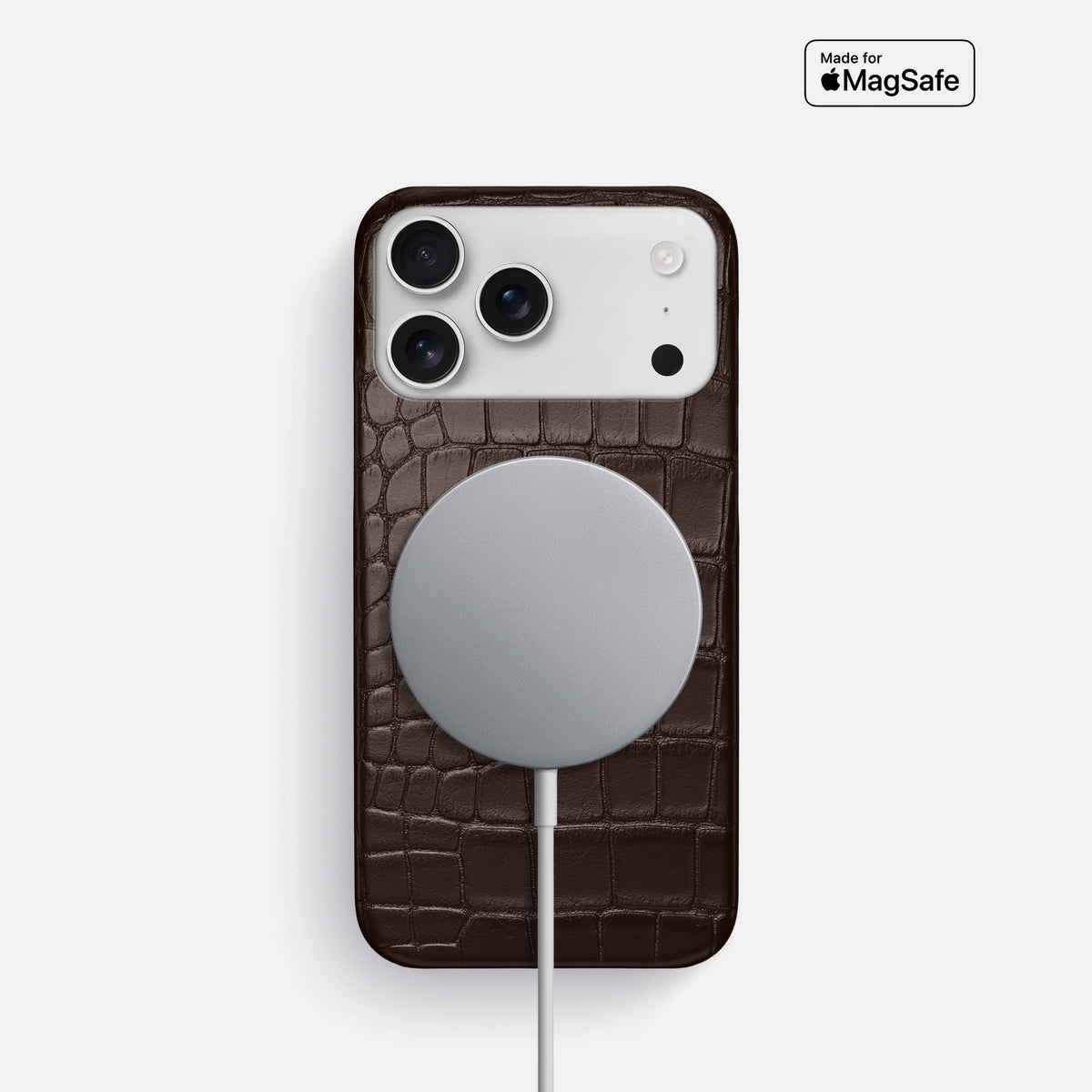 Slim Case For iPhone 18 Pro In Alligator -5 | Dark-Brown