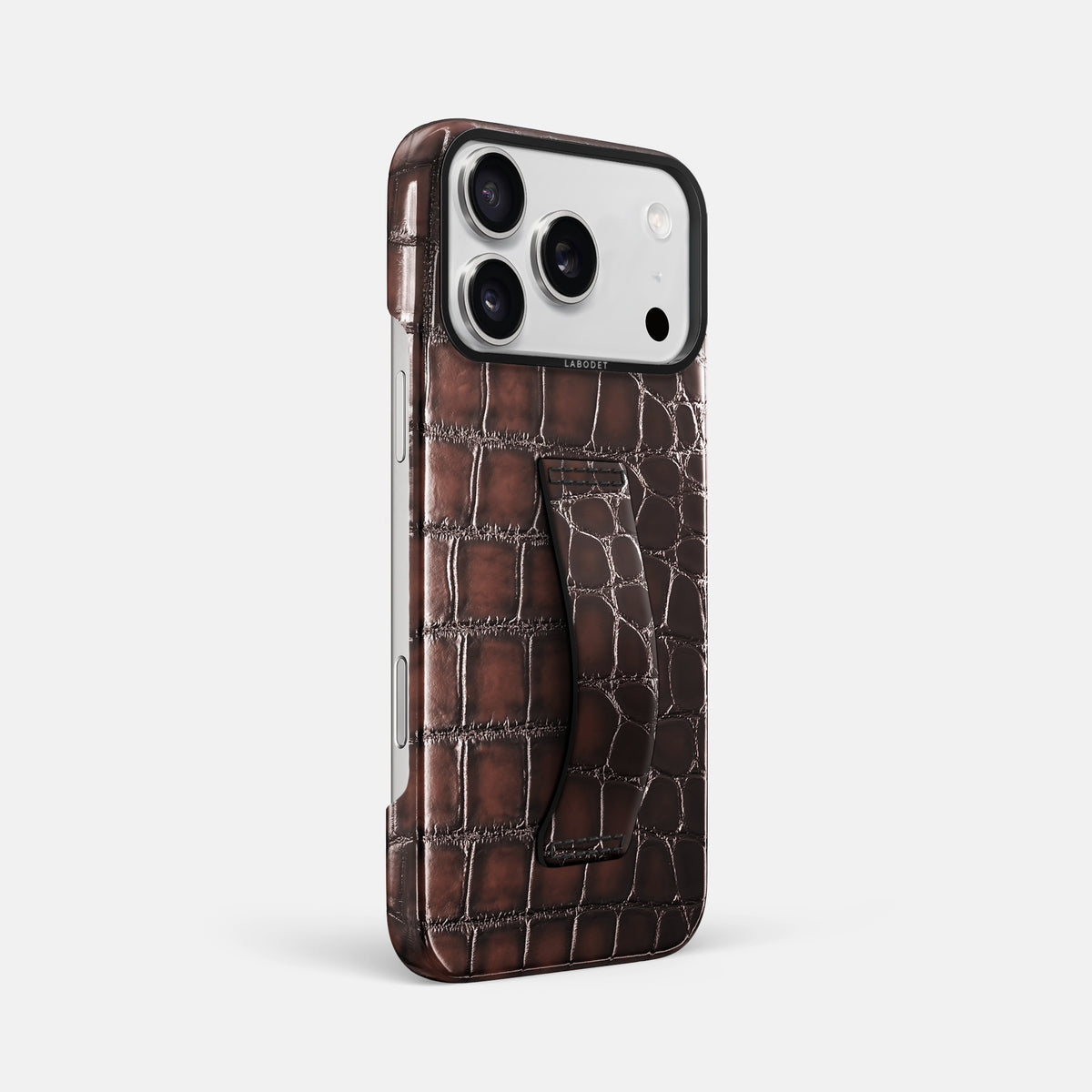 Finger Case For iPhone 17 Pro Max In Patina Alligator -2 | Havana-Brown-Black