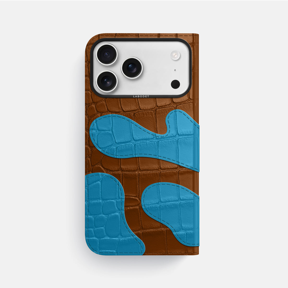 Camouflage Folio For iPhone 17 Pro Max In Alligator -3 | Honey-Black