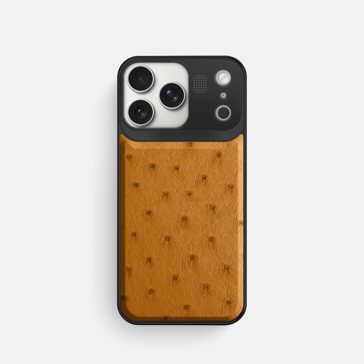 Metal Case For iPhone 17 Pro In Ostrich -1 | Chestnut-Black