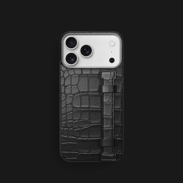 Handle Case Edition Black For iPhone 17 Pro In Alligator