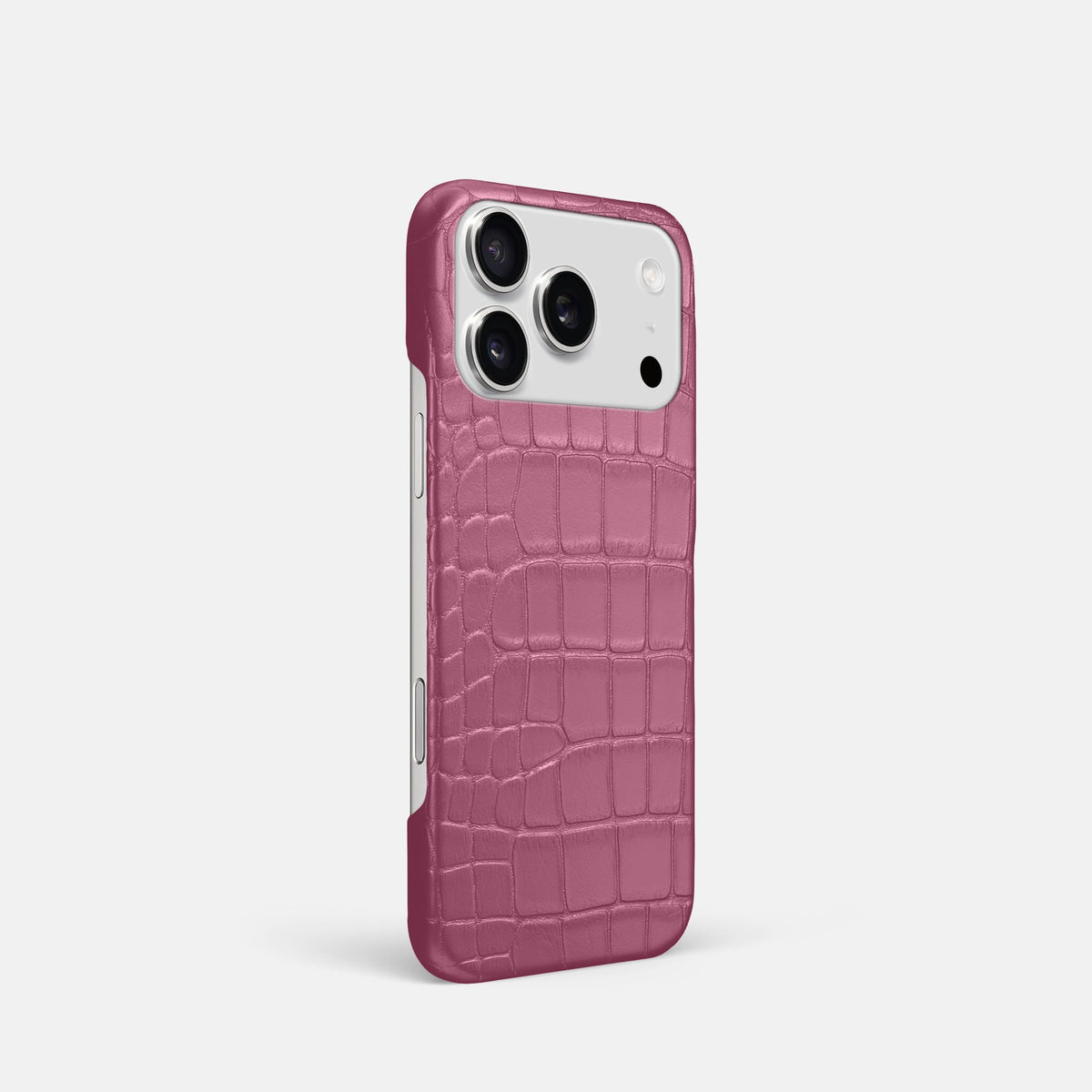 Slim Case For iPhone 18 Pro In Alligator -2 | Pink-Lagoon