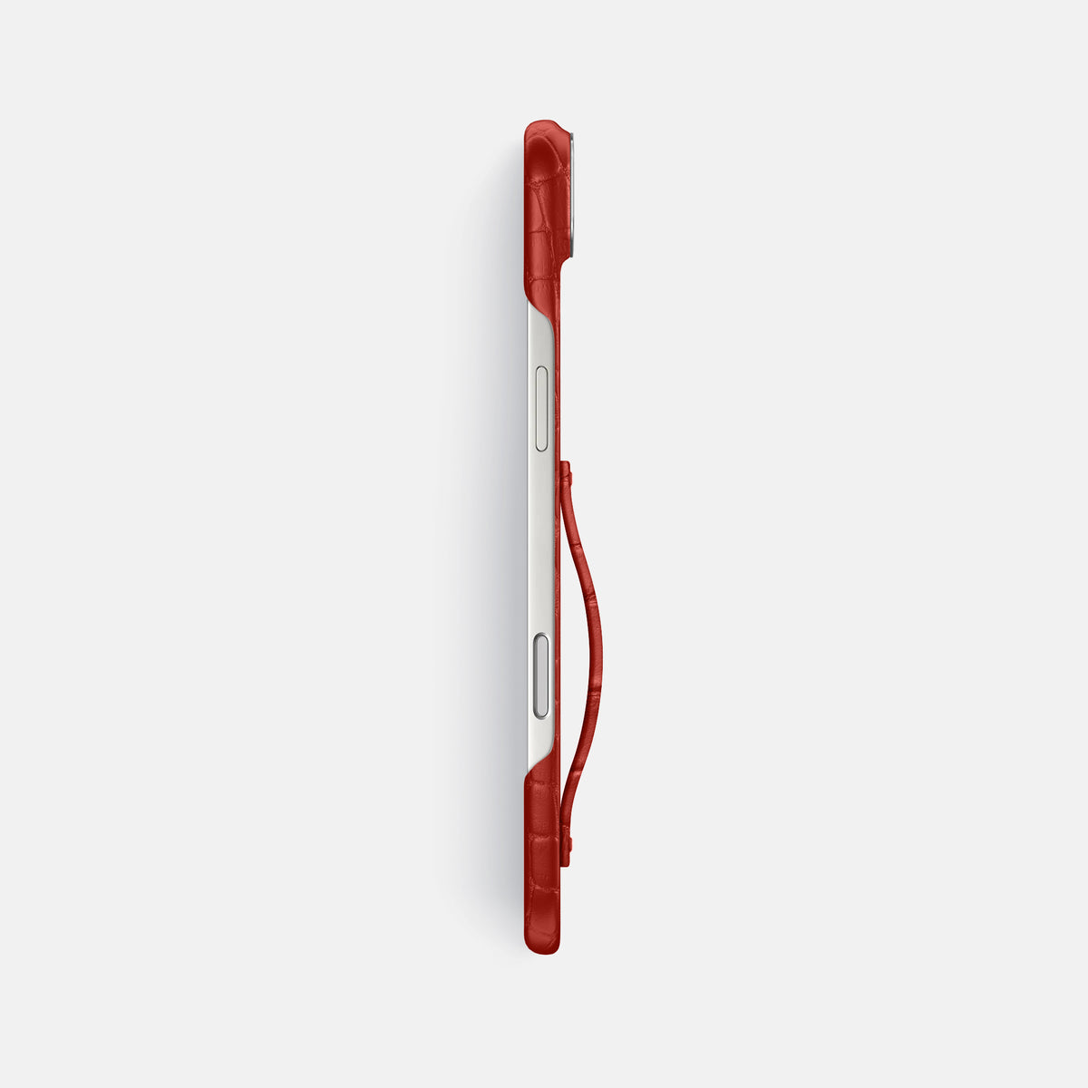 Finger Case For iPhone 17 Air In Alligator -3 | Red-Steel